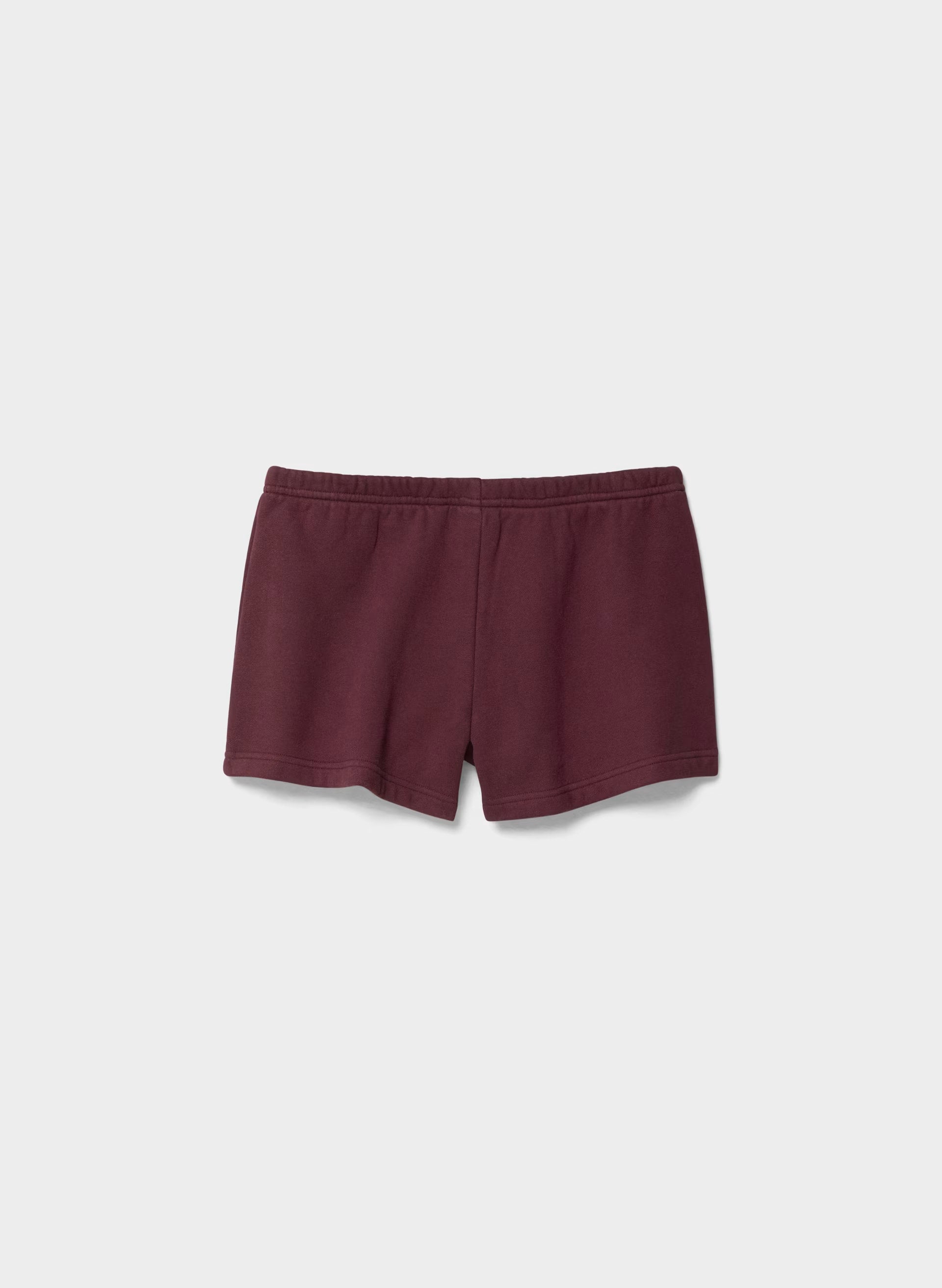 Cozy Sweatfleece Boyfriend Lo-Rise Mini Short - GALA PLUM