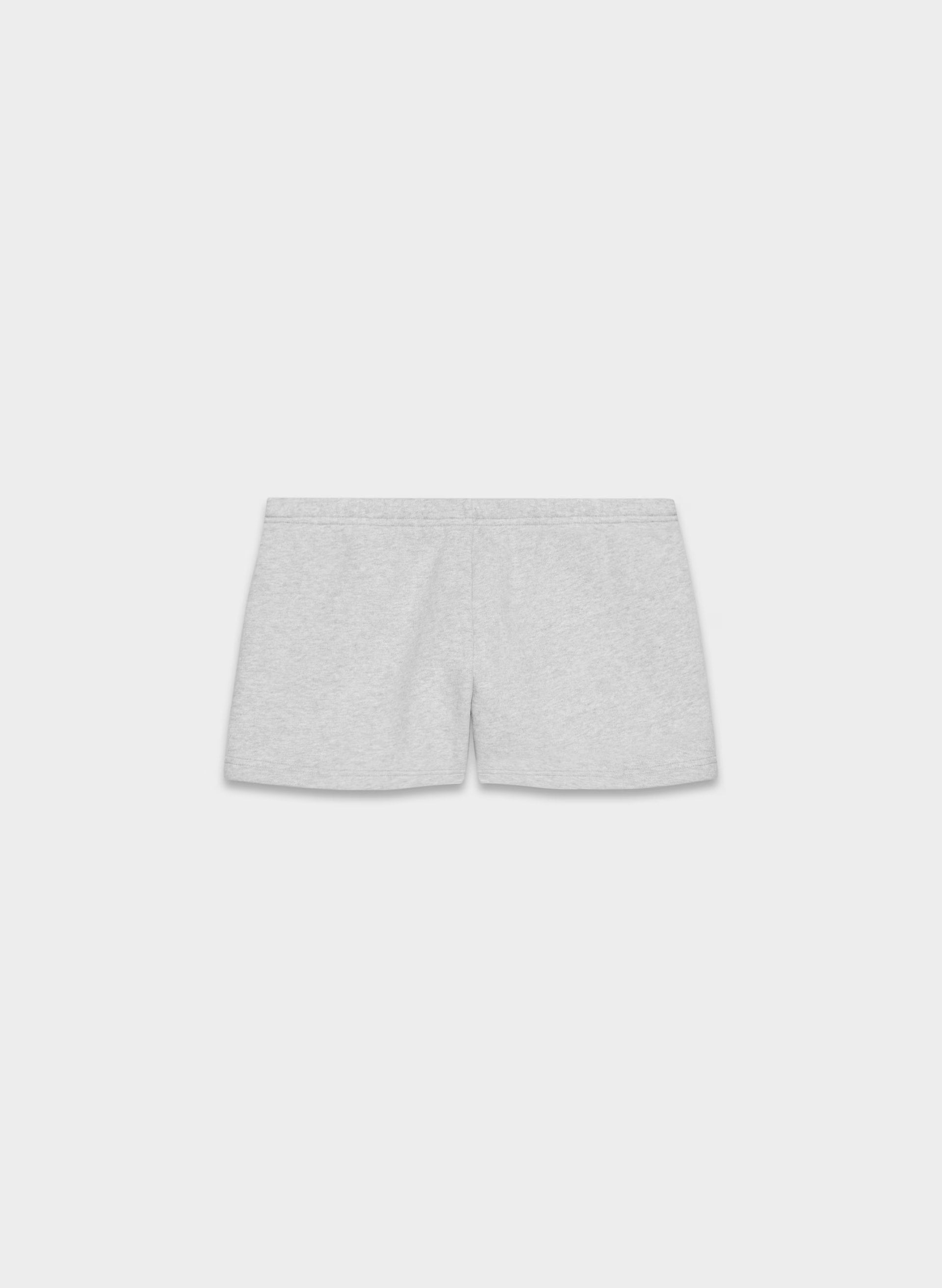Cozy Sweatfleece Boyfriend Lo-Rise Mini Short - HEATHER CHROME