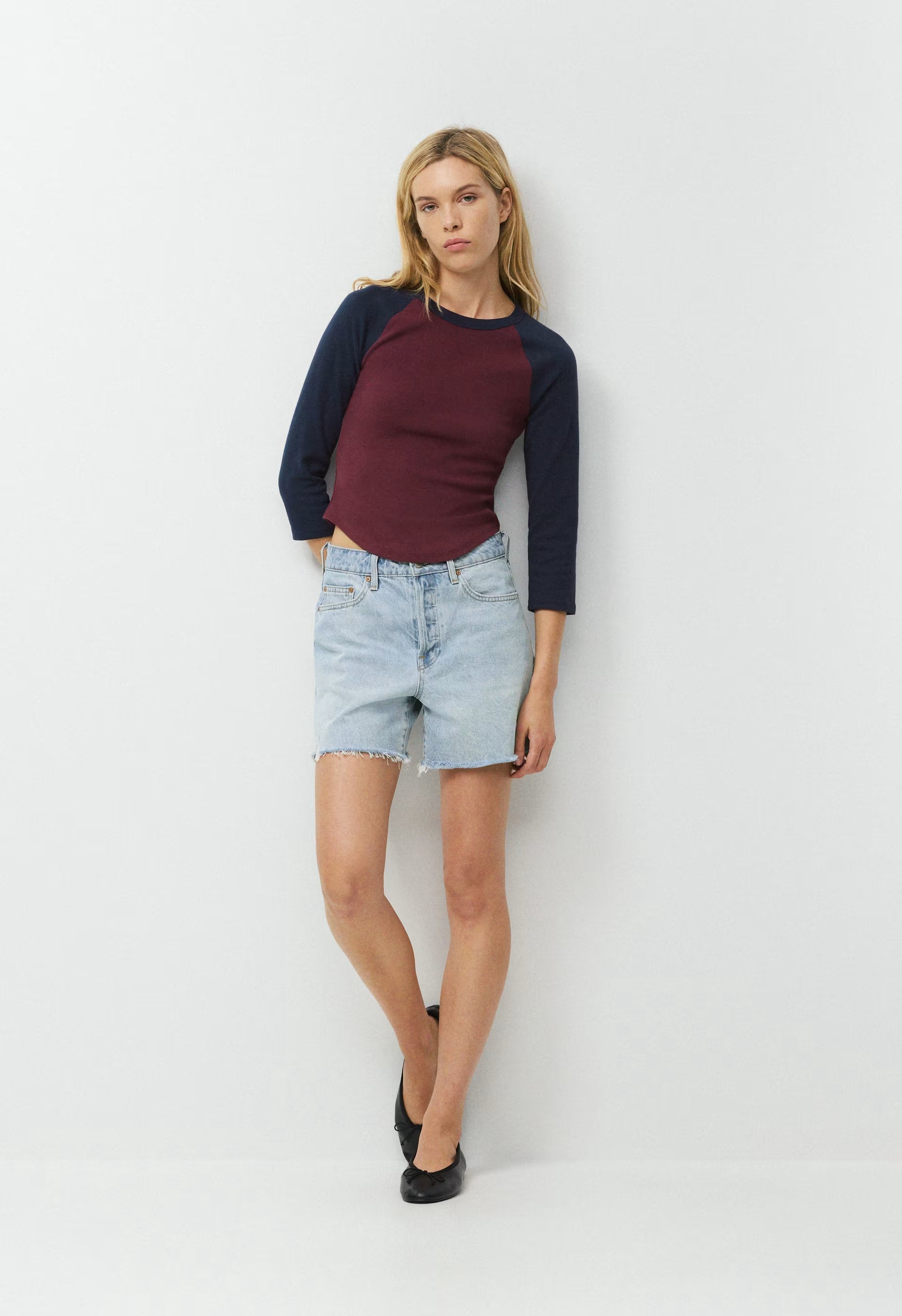 Denim Forum The Ex-Boyfriend Hi Mid-Thigh Denim Short - VNTGE MD DARK BLUE