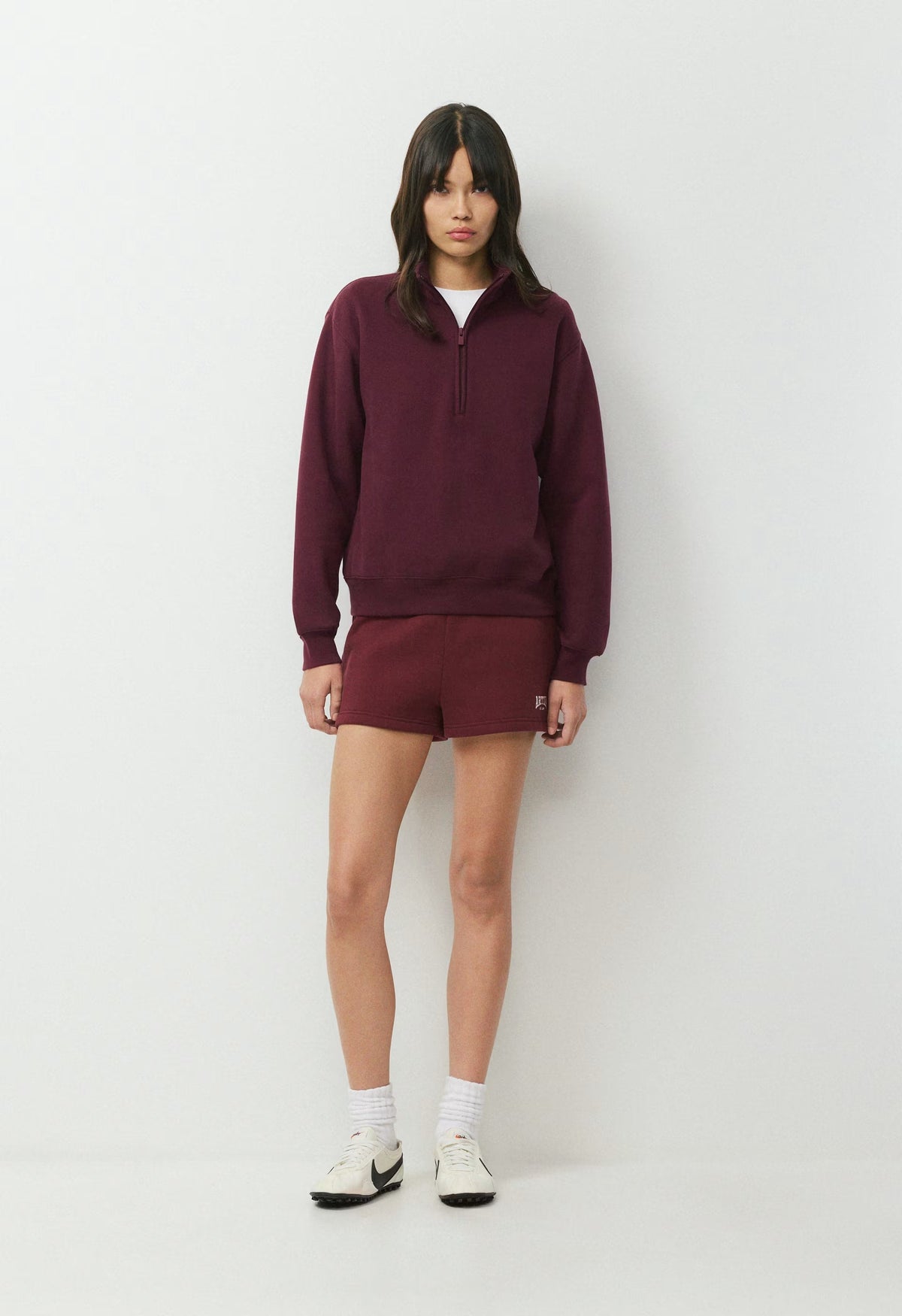 Cozy Sweatfleece Perfect Micro Short - SMAC BURGUNDY/LT BIRCH