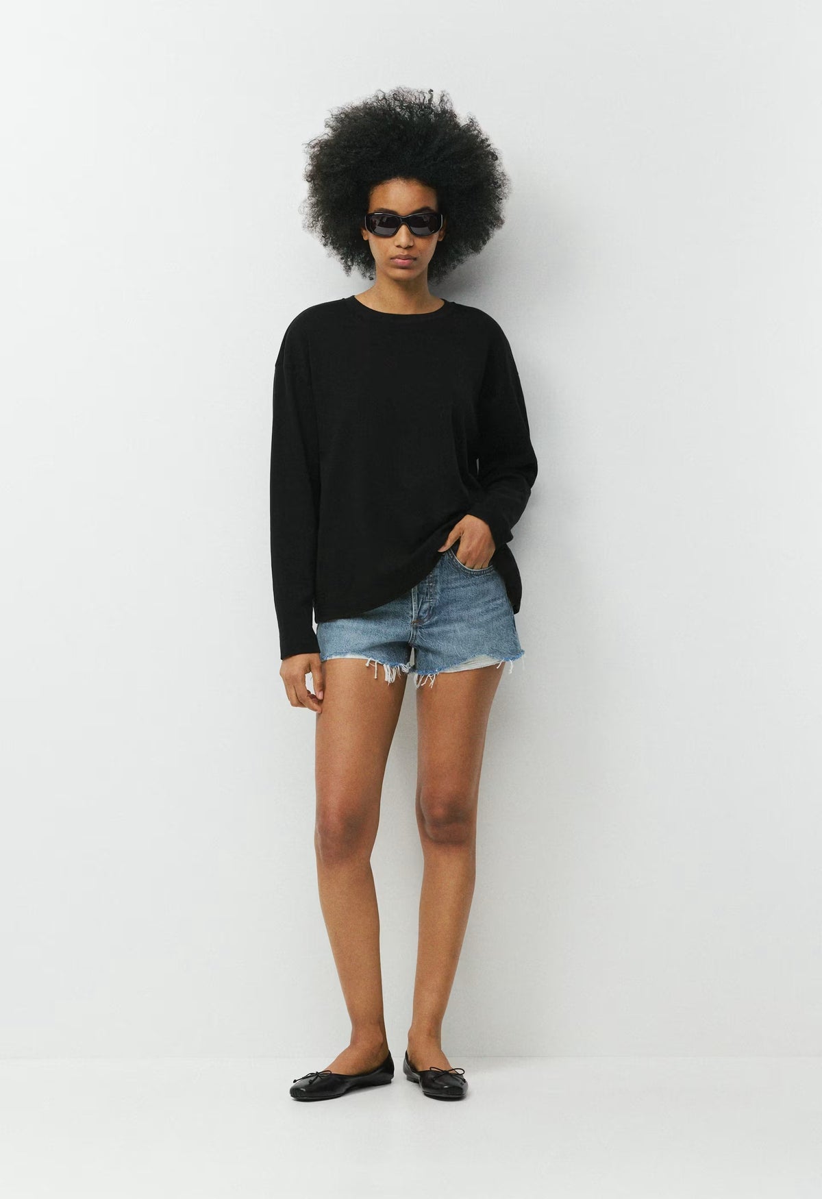 Denim Forum The ‘90s Vintage Hi-Rise Mini Denim Short - VINTAGE MEDIUM BLUE