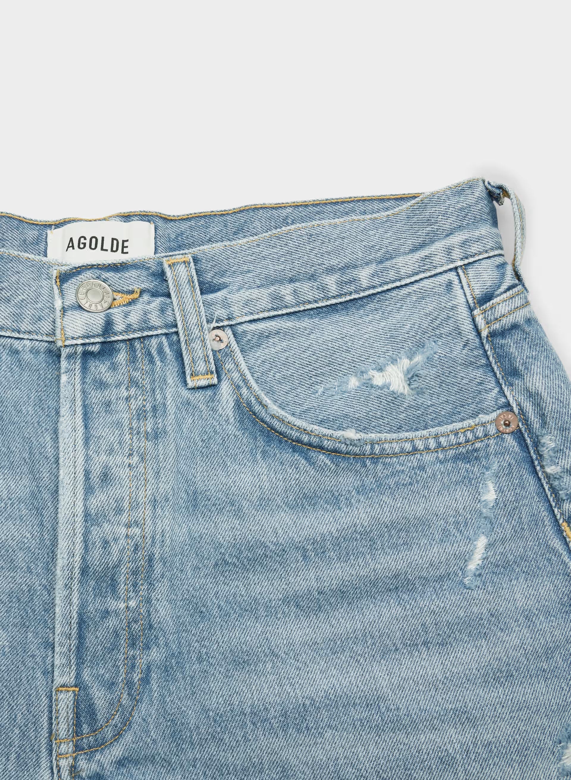 AGOLDE Parker Long Jean Short - SWAPMEET BLUE