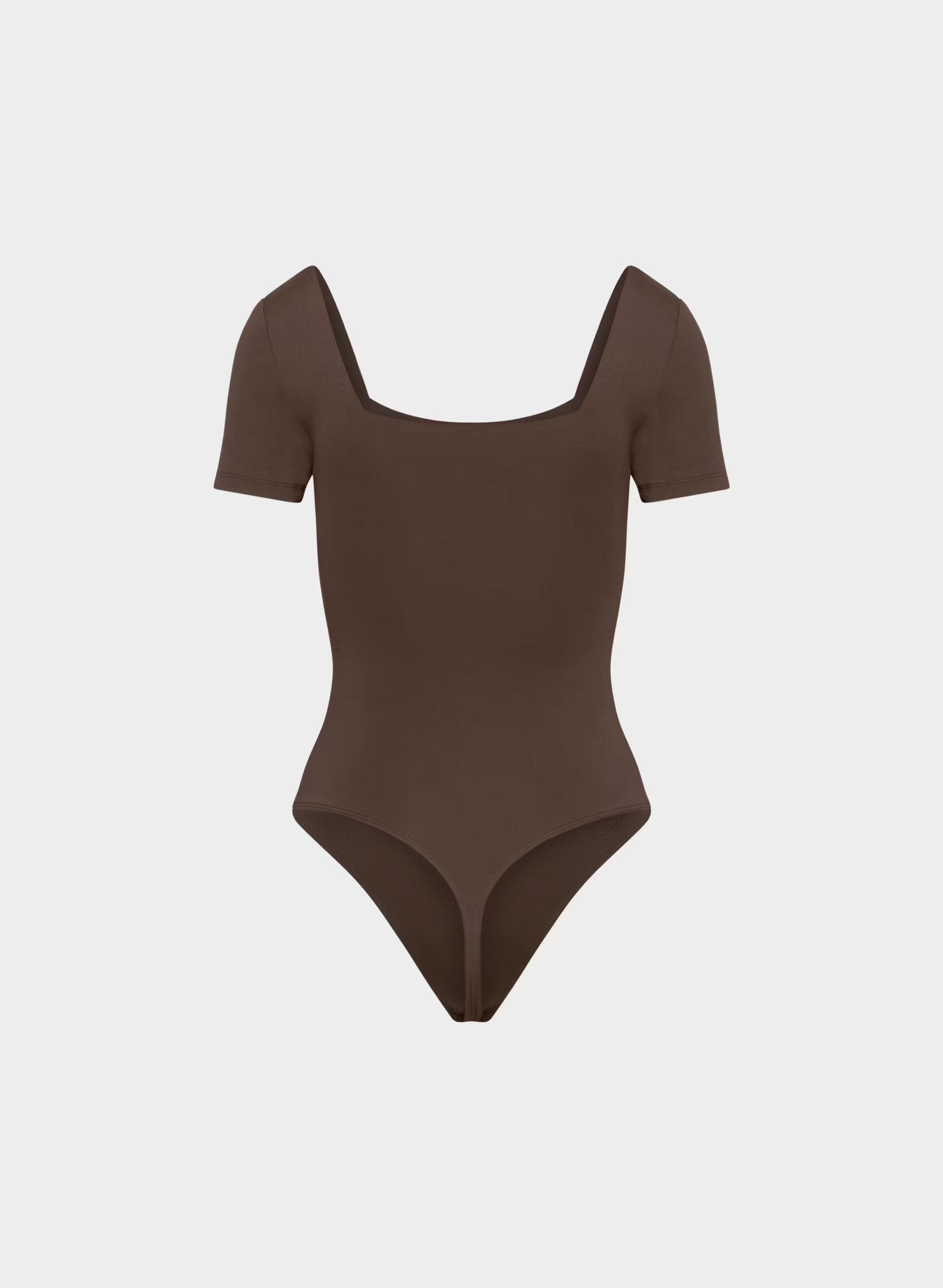 Original Contour Manner Squareneck Bodysuit - RICH MOCHA BROWN