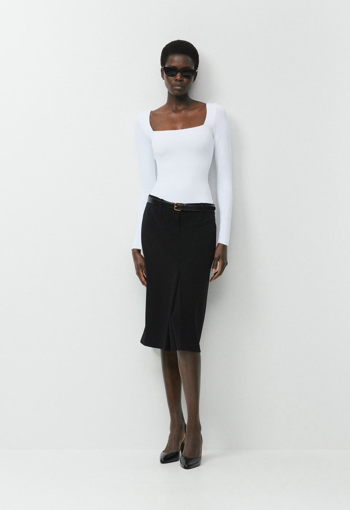 Original Contour Headway Squareneck Bodysuit - BRIGHT WHITE