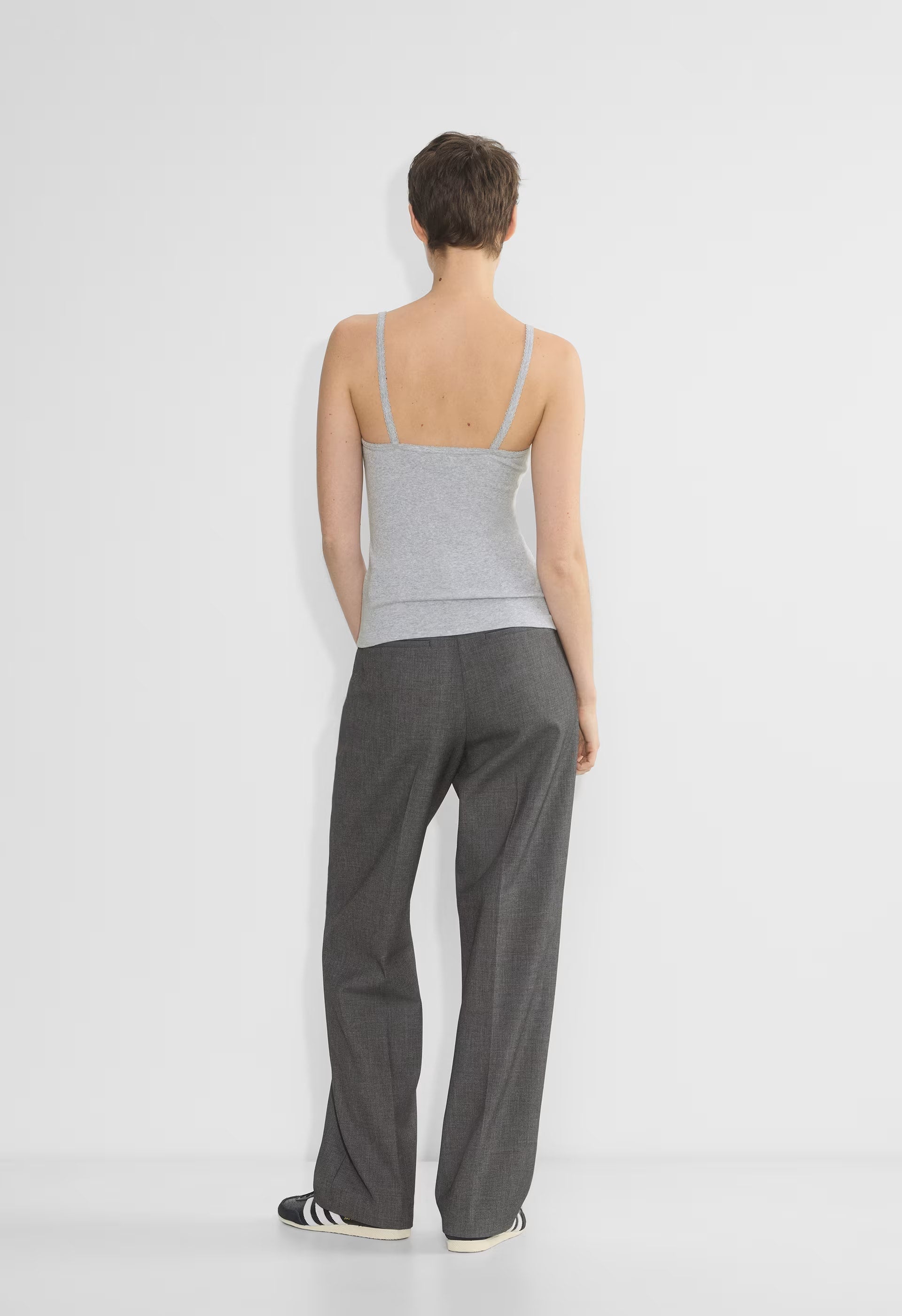 HomeStretch™ Rib Minded Cami Tank - HEATHER CHROME