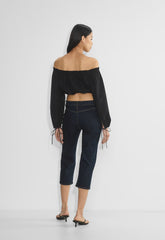 Wordsworth Poplin Blouse - BLACK