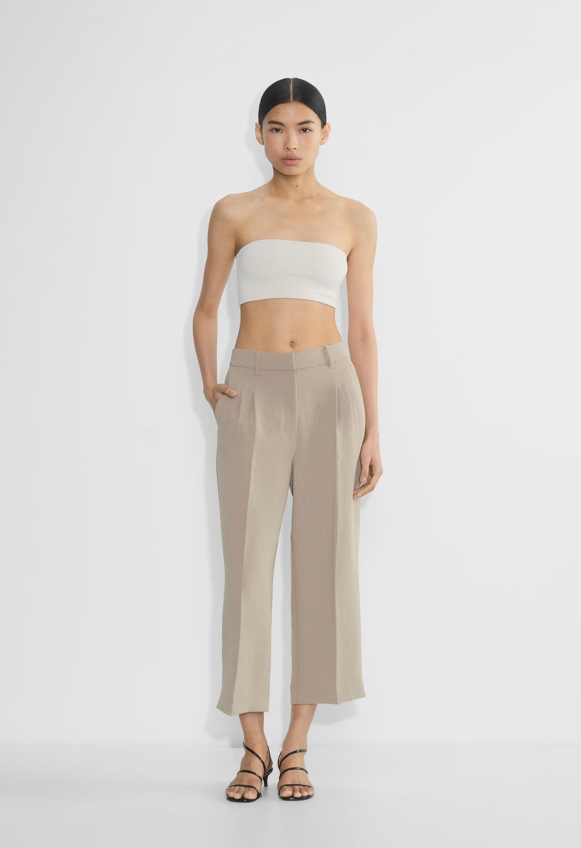 The Effortless Pant™ Cropped - Crepette™ - NOMAD TAUPE