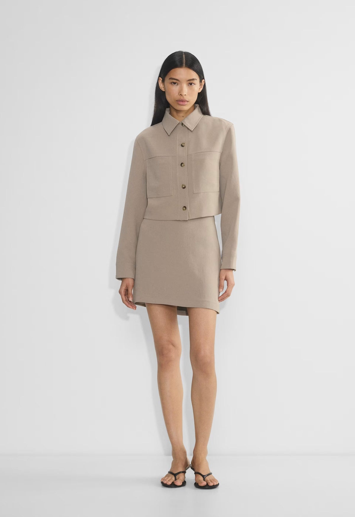 Classic Mini Skirt - Crepette™ - NOMAD TAUPE