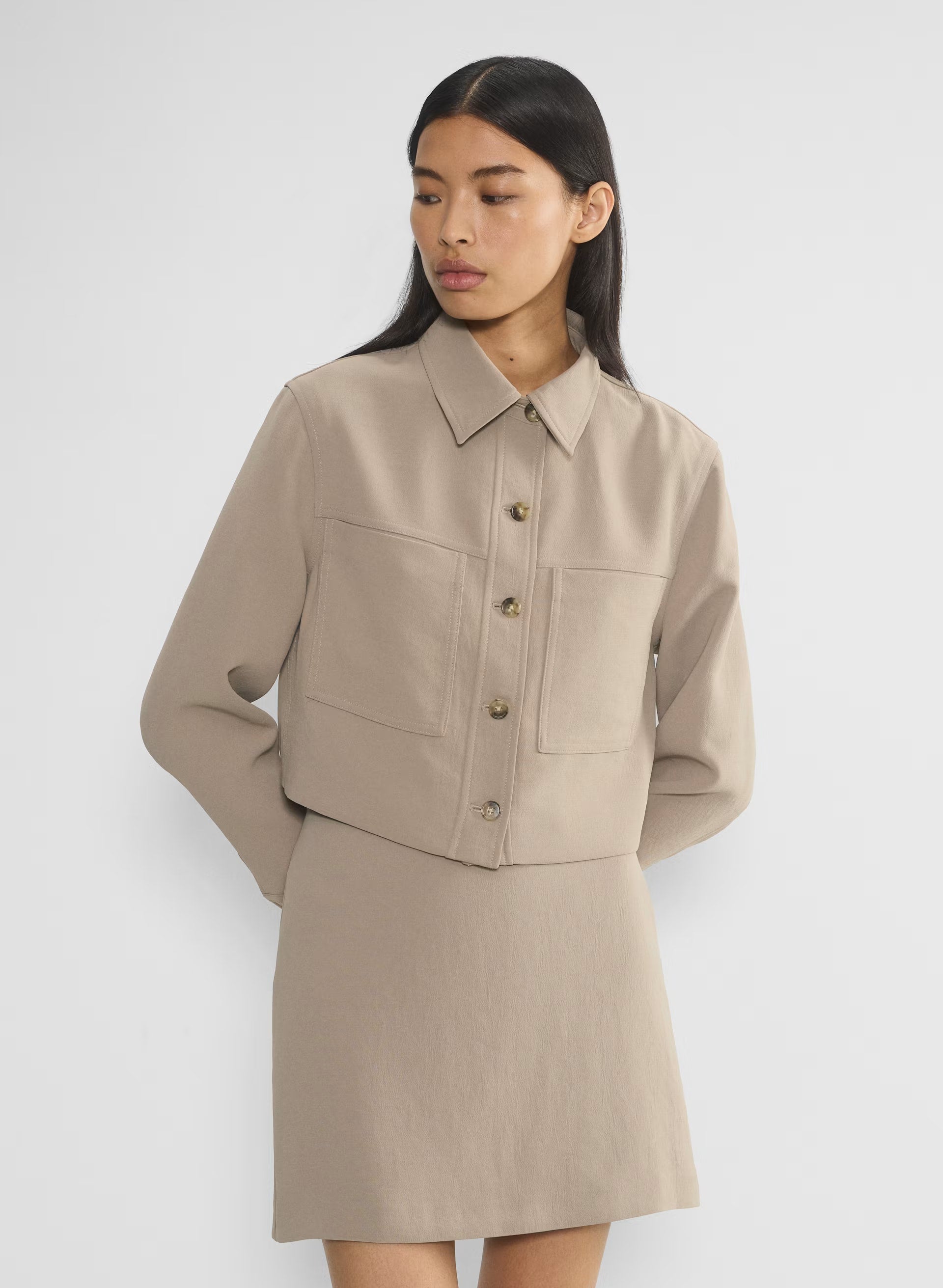Classic Mini Skirt - Crepette™ - NOMAD TAUPE