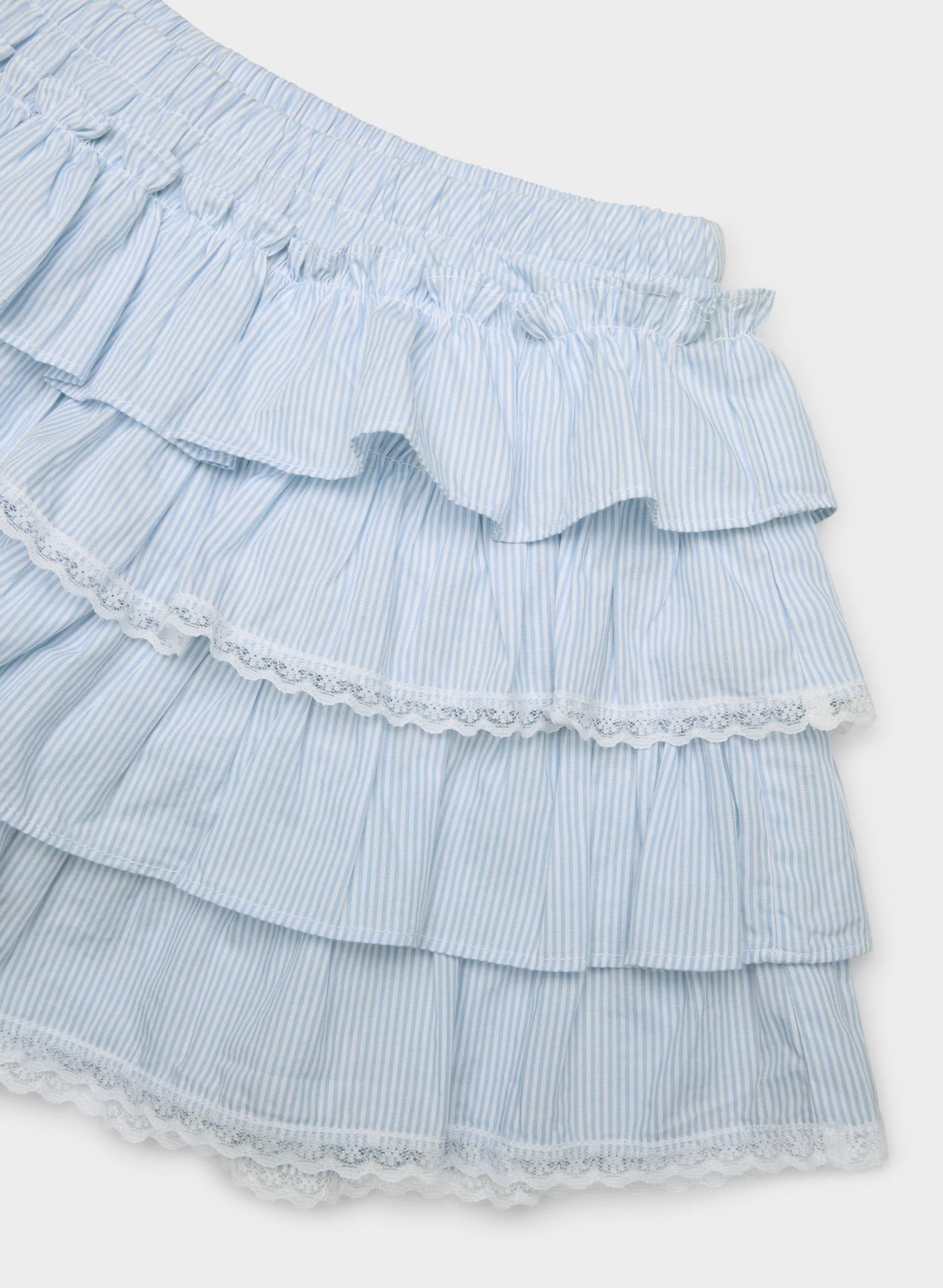Theo Poplin Skort - INGD STRP W /CRNFL BLU