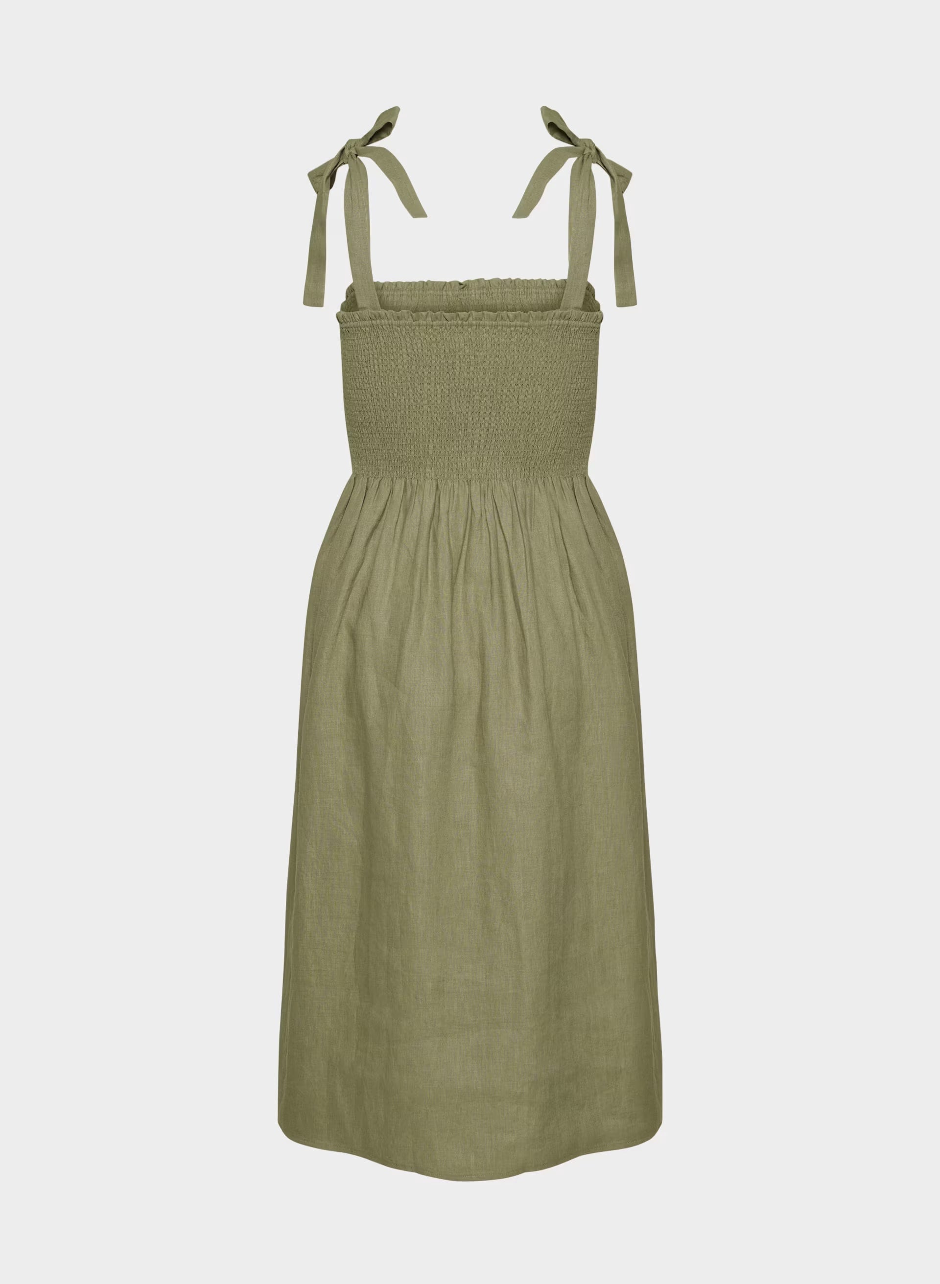 Golden Hour Linen Dress - SUNDRIED OLIVE