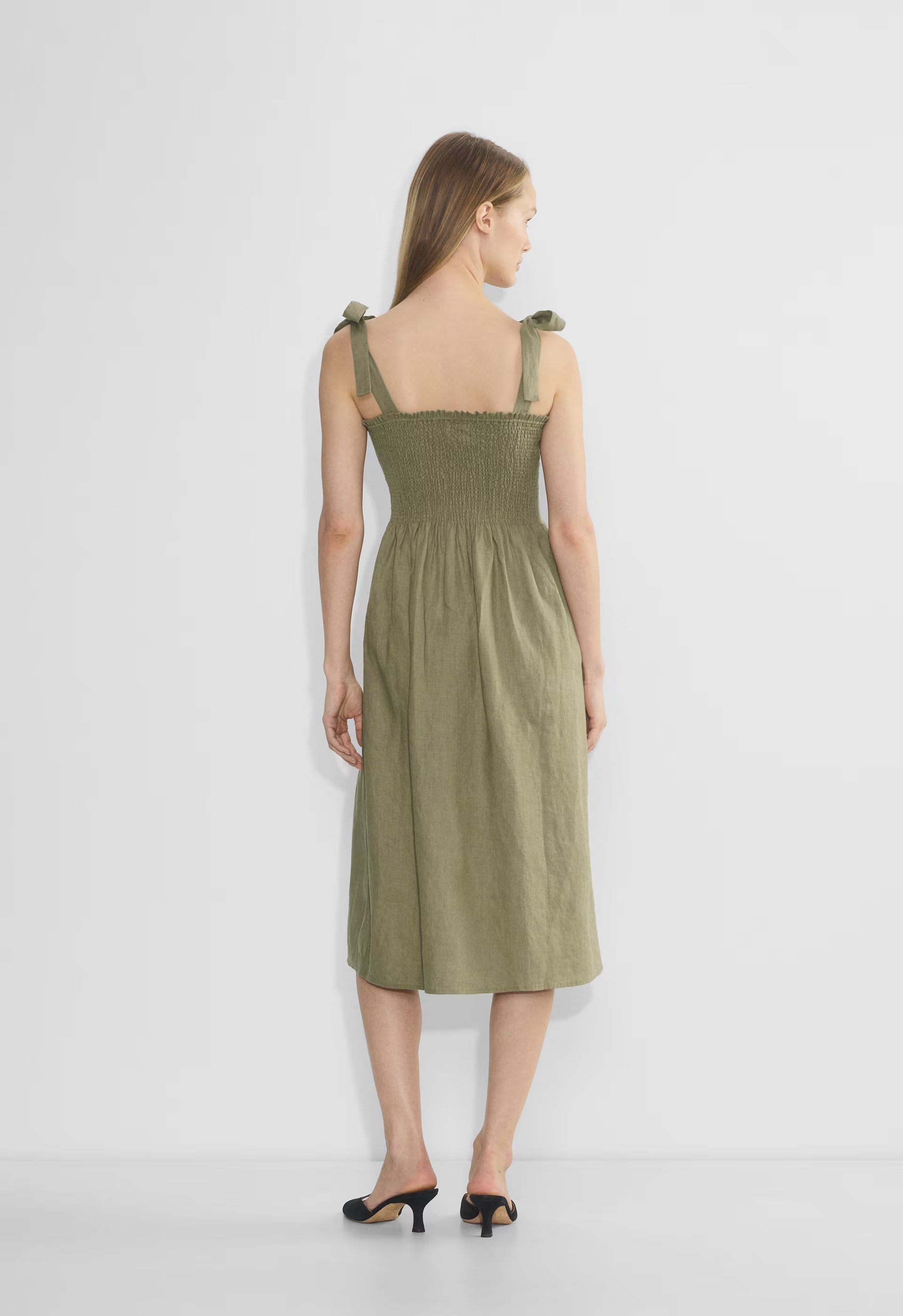 Golden Hour Linen Dress - SUNDRIED OLIVE