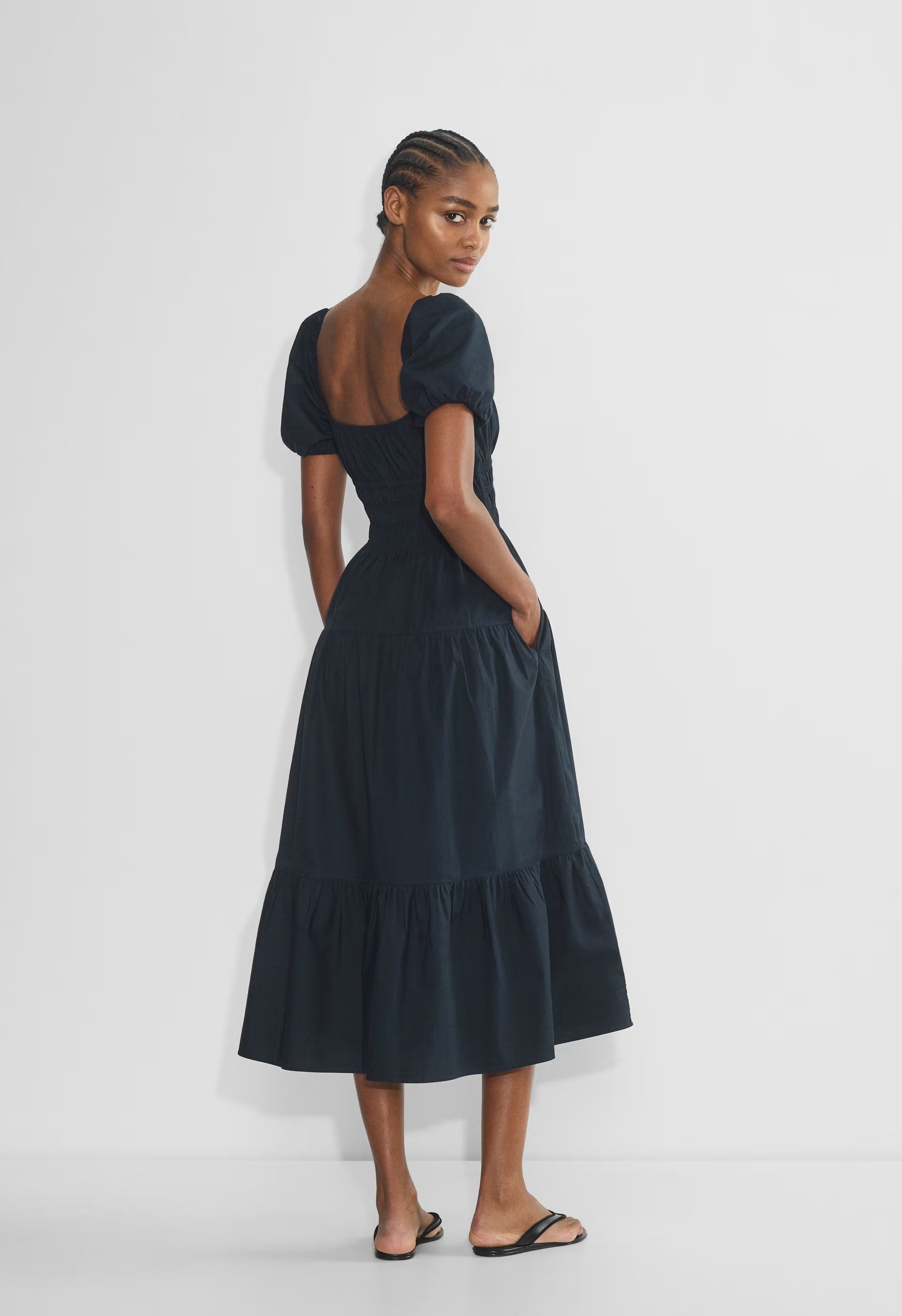 Allegoria Poplin Dress - DARK NIGHT NAVY