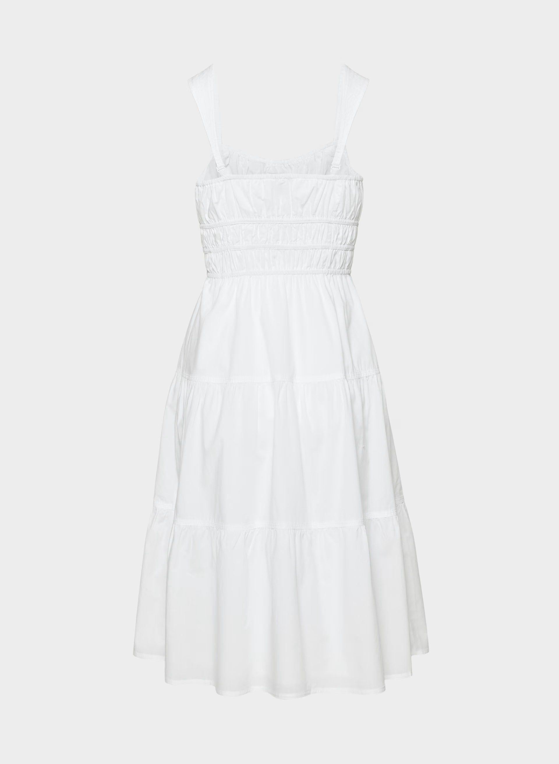 Martine Poplin Midi Dress - BRIGHT WHITE