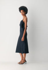 Cannelle Satin Dress - DARK NIGHT NAVY