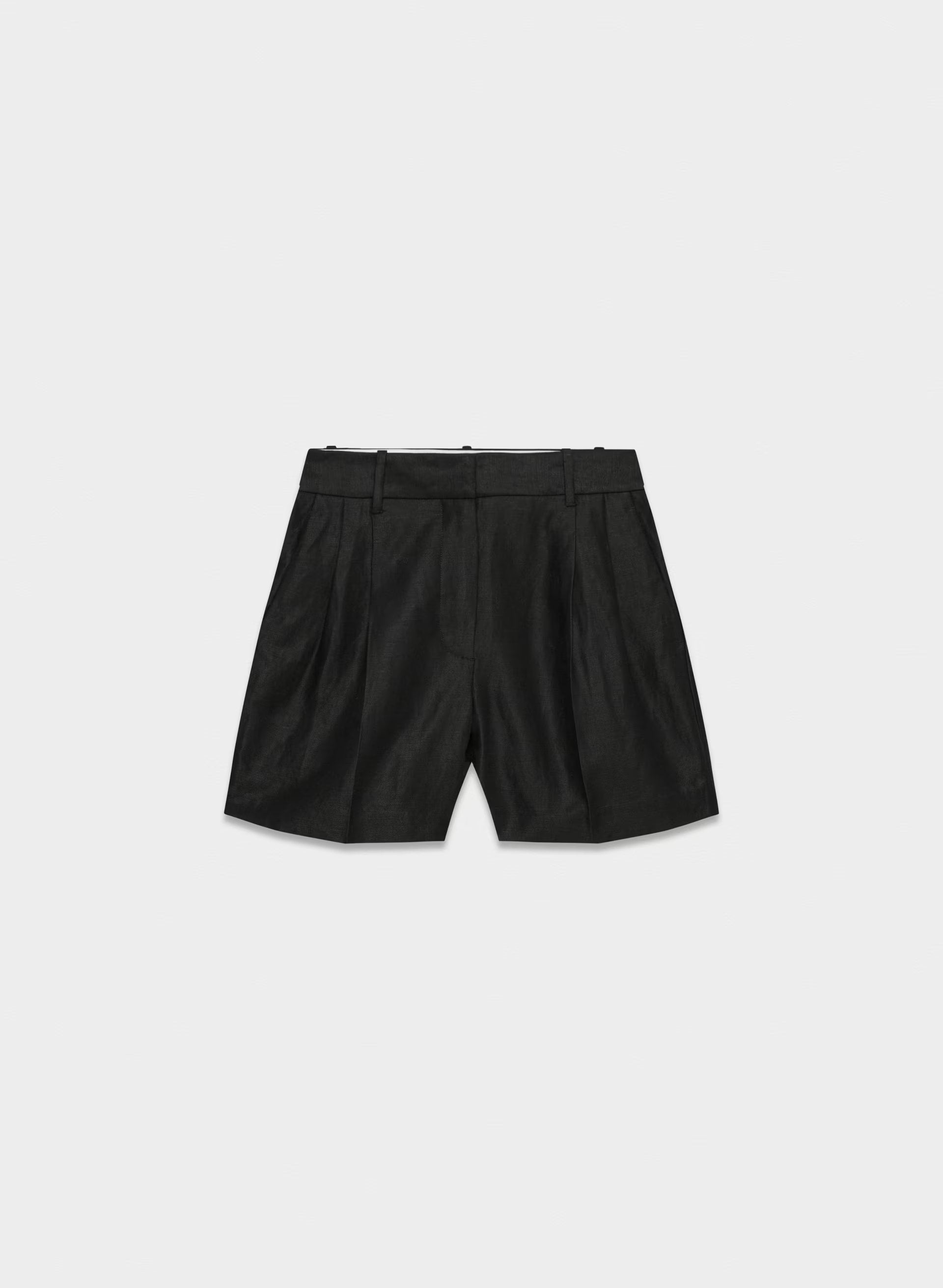 The Effortless Short™ Mid-Thigh - CruiseLinen™ - BLACK