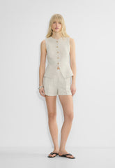 The Effortless Short™ Mini - CruiseLinen™ - NATURAL ECRU