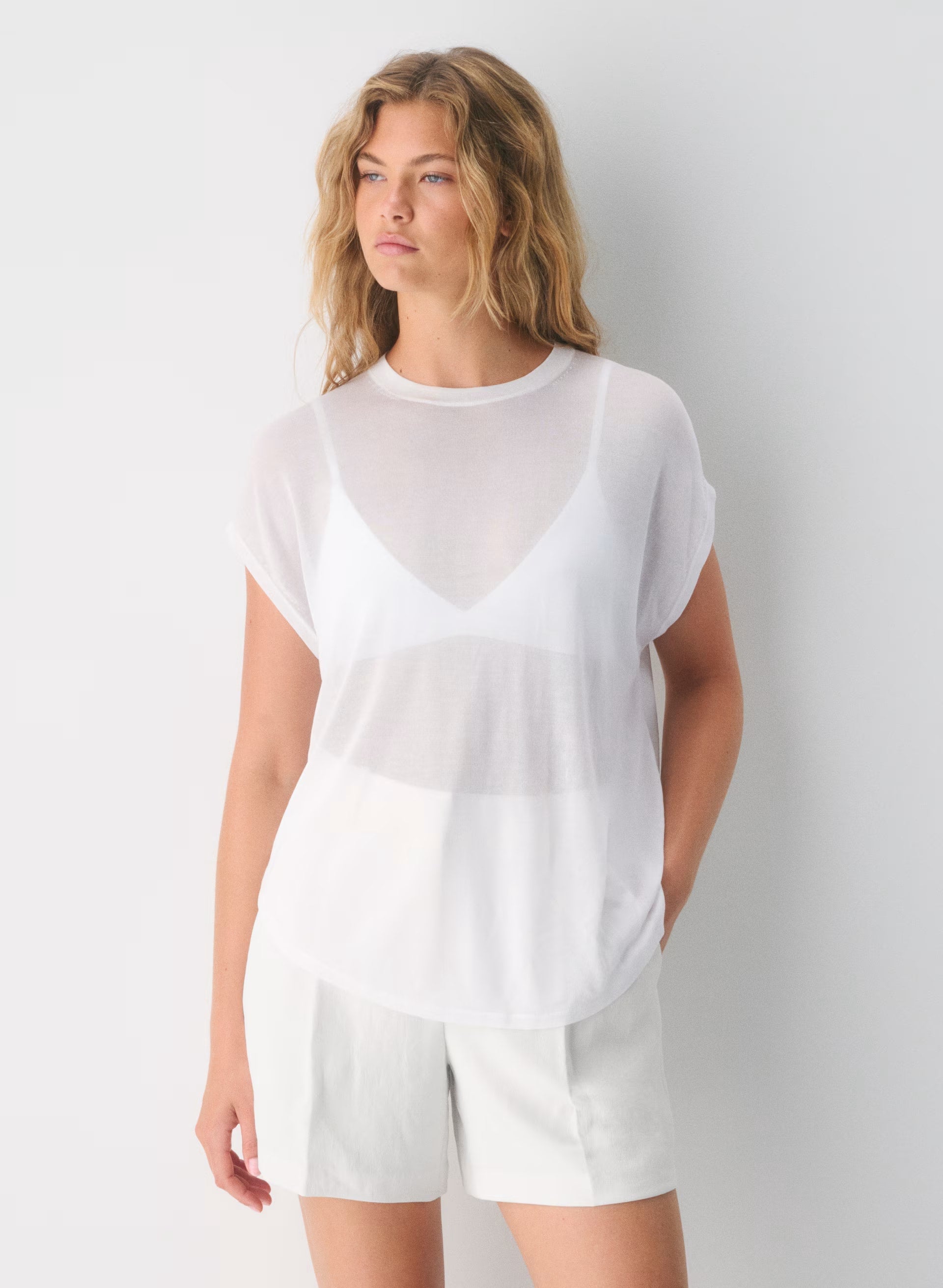The Effortless Short™ Curve-Fit Mid-Thigh - Crepette™ - LIGHT BIRCH