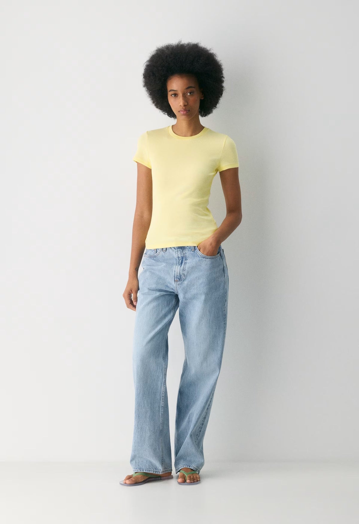 HomeStretch™ Rib Tune T-Shirt - LEMONADE