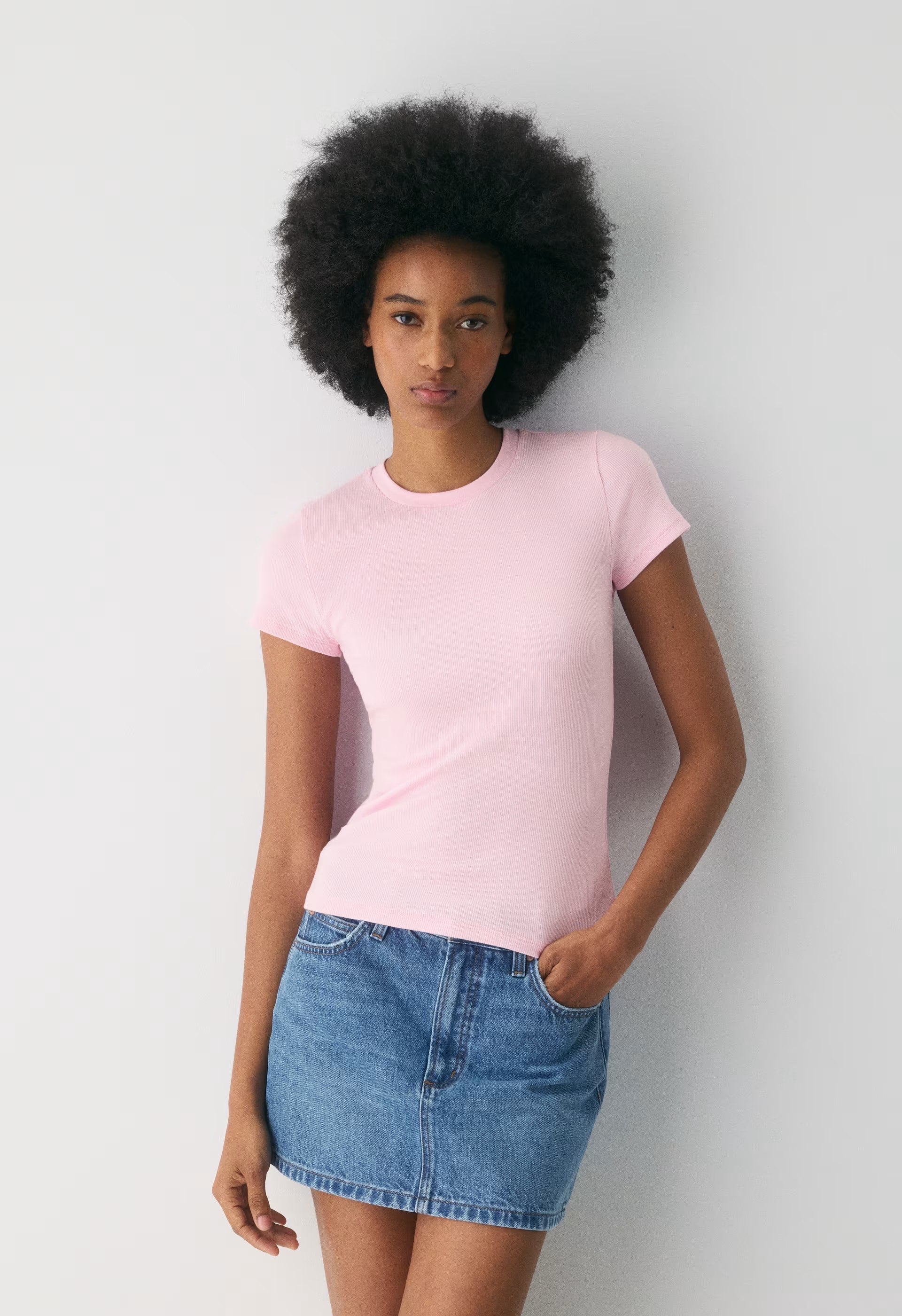 HomeStretch™ Rib Tune T-Shirt - MILKSHAKE PINK