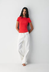 HomeStretch™ Rib Tune T-Shirt - CHERRYBOMB RED