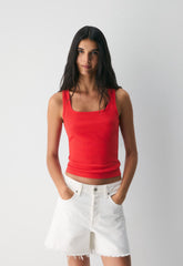 HomeStretch™ Rib Frequency Tank - CHERRYBOMB RED