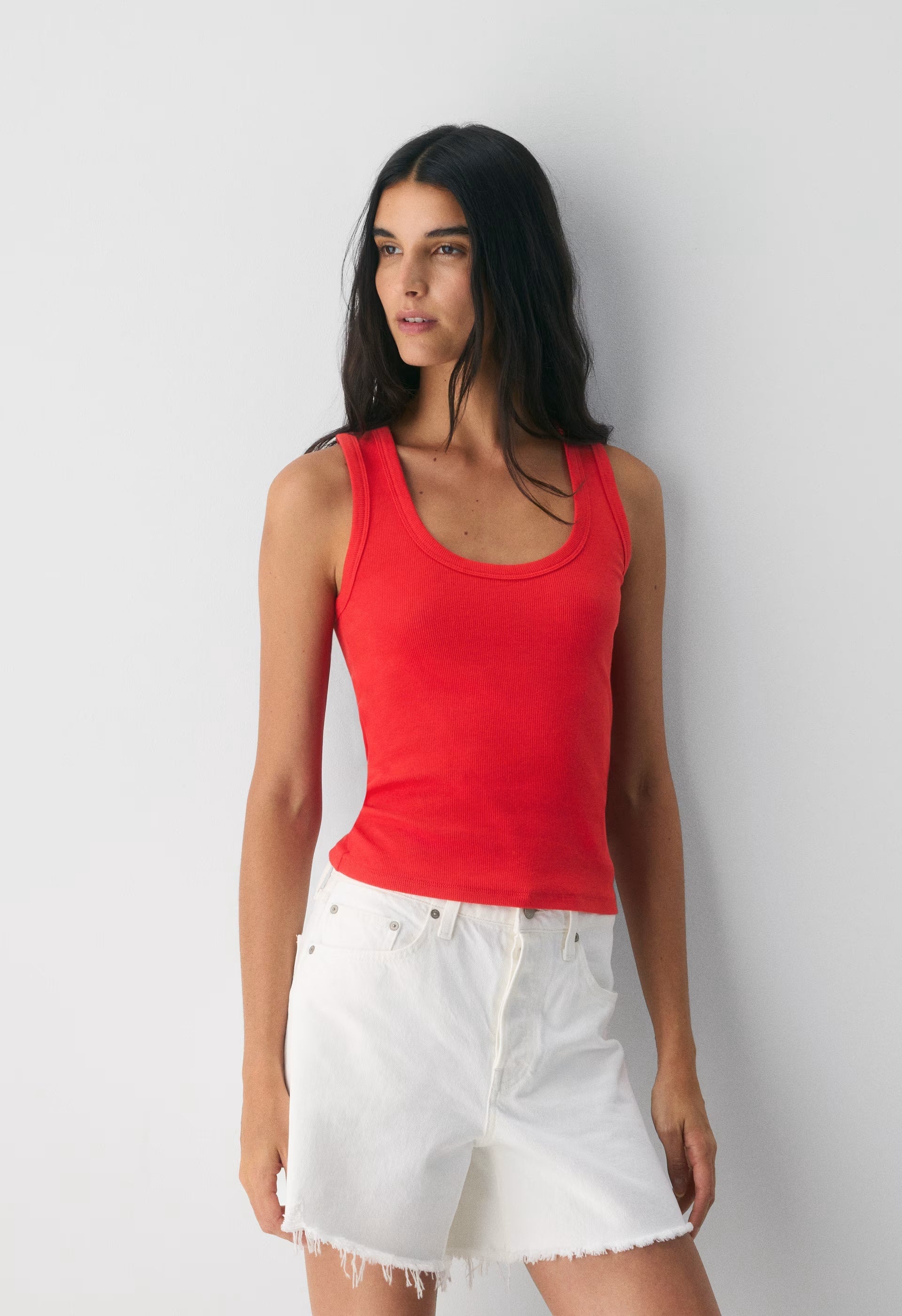 HomeStretch™ Rib Vinyl Tank - CHERRYBOMB RED