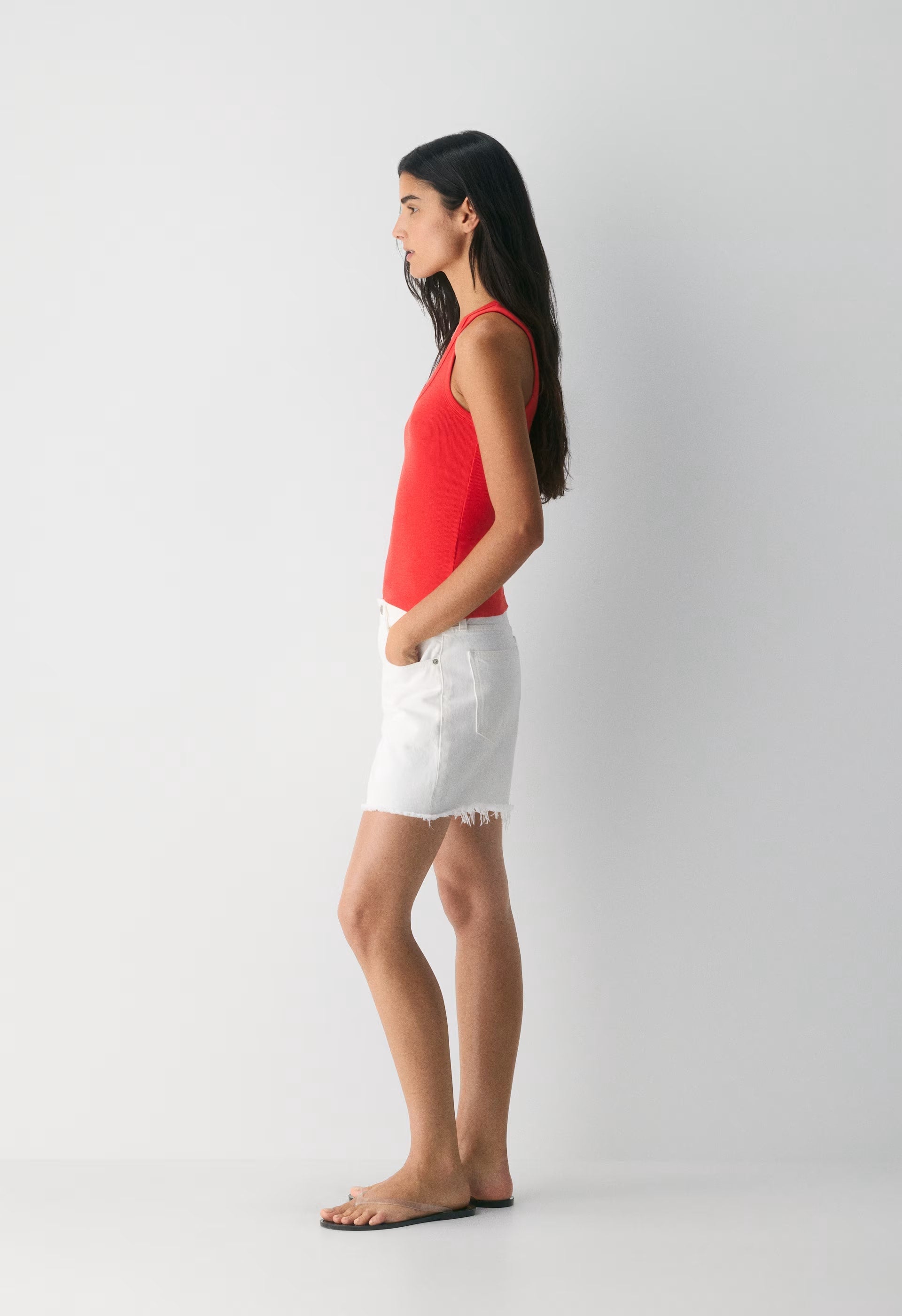 HomeStretch™ Rib Vinyl Tank - CHERRYBOMB RED