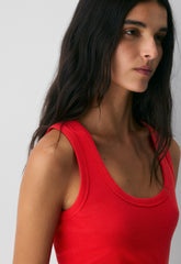 HomeStretch™ Rib Vinyl Tank - CHERRYBOMB RED