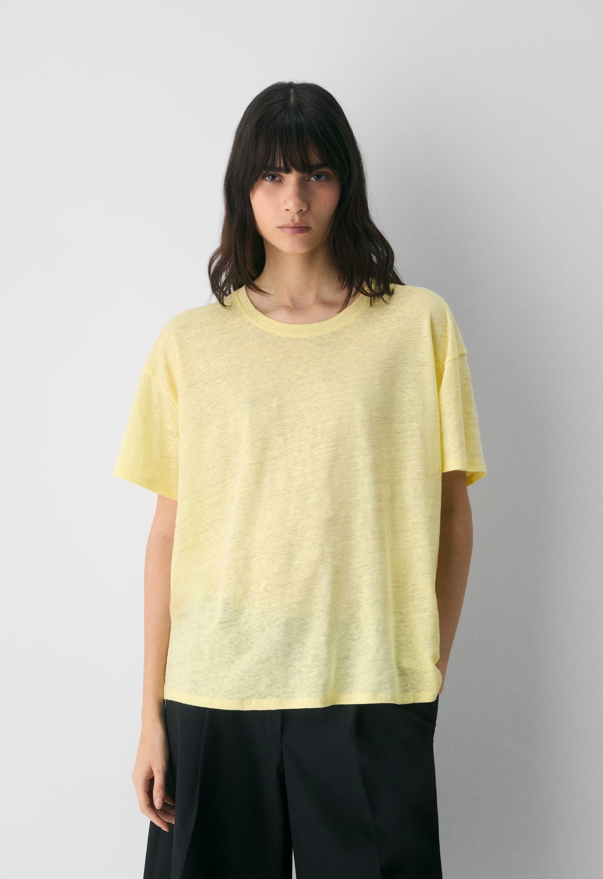 Loom Linen Quay T-Shirt - LEMONADE