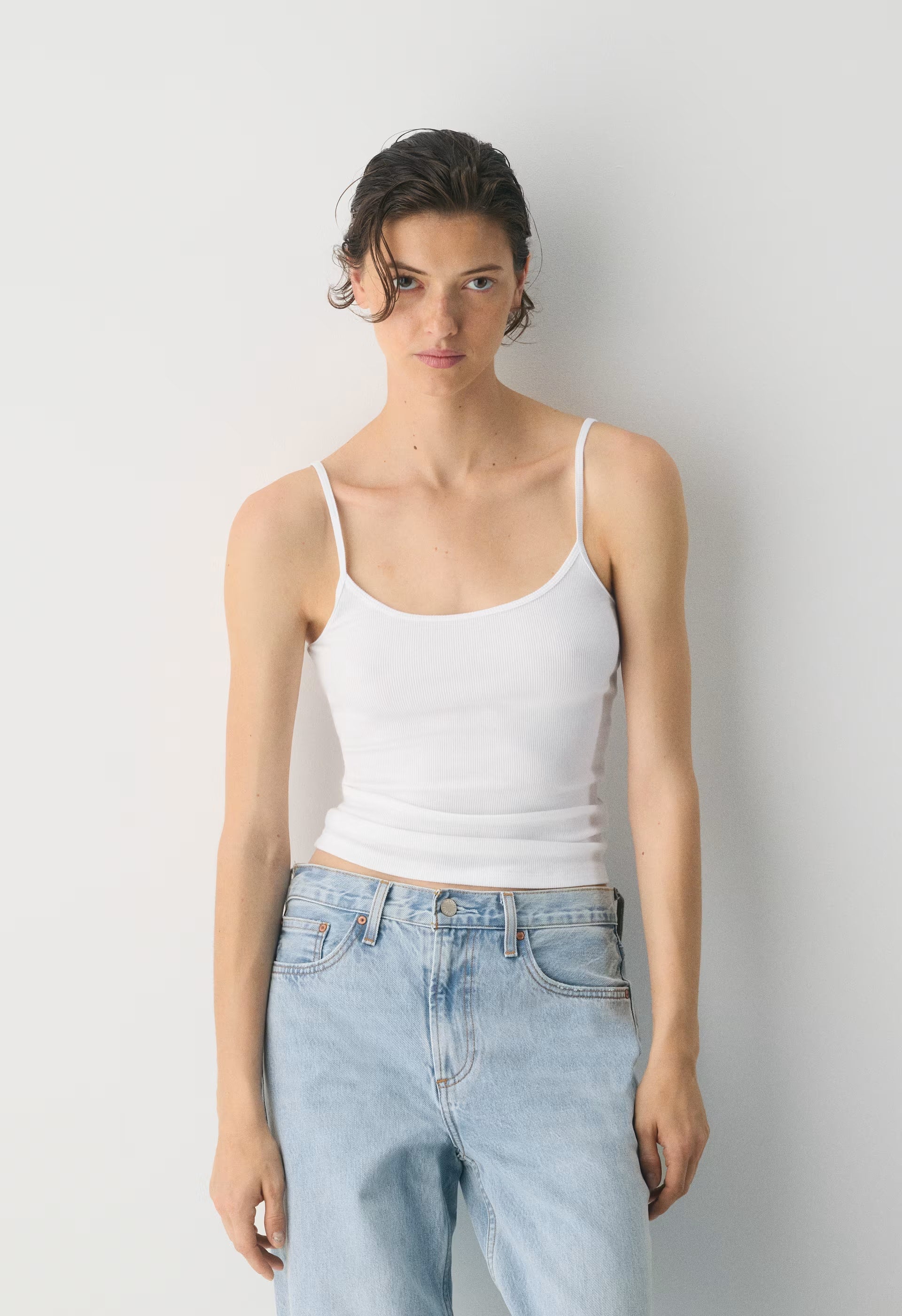 HomeStretch™ Rib Universal Cami Tank - WHITE