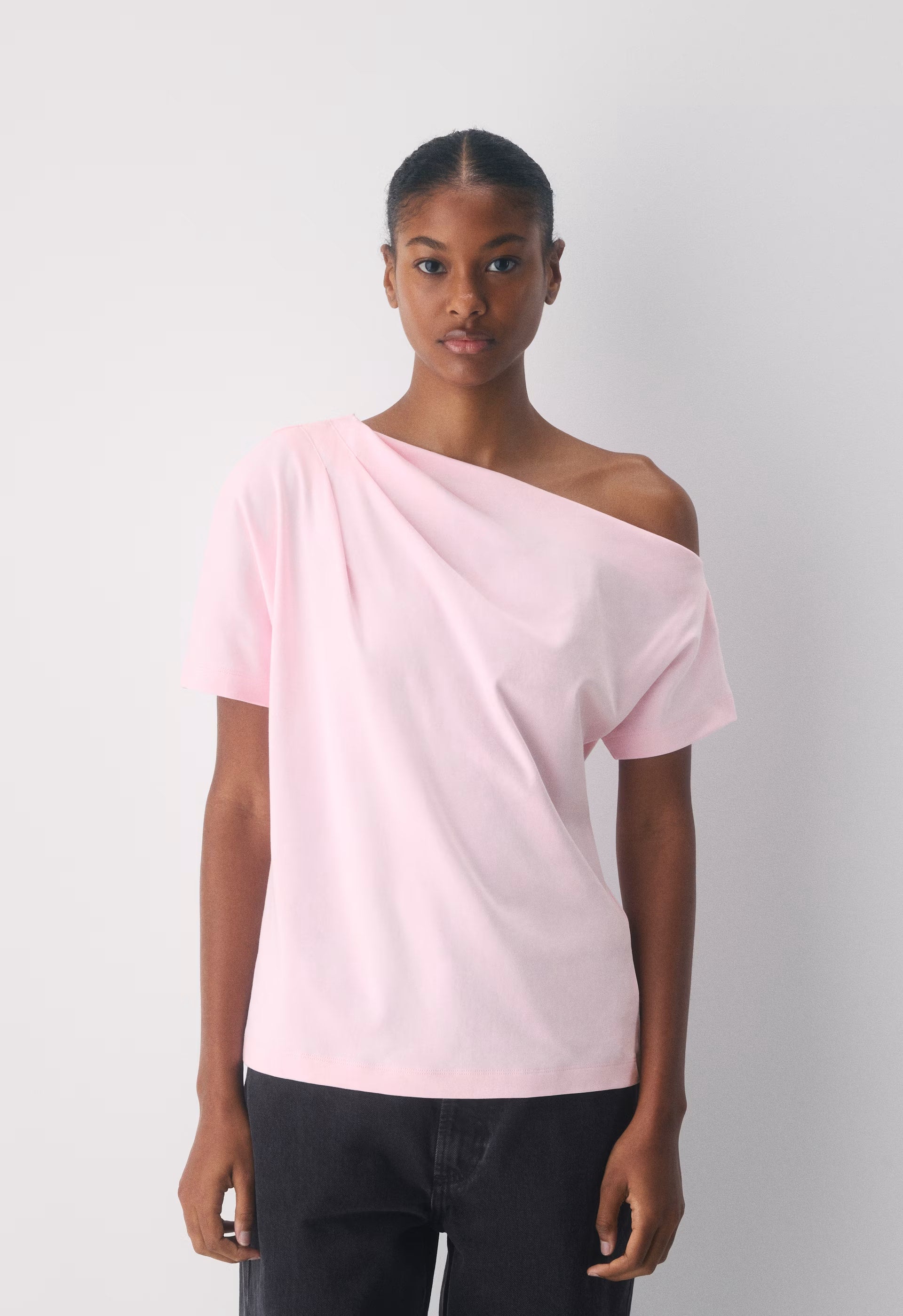 InterLock Cotton Script Top - VILLA PINK