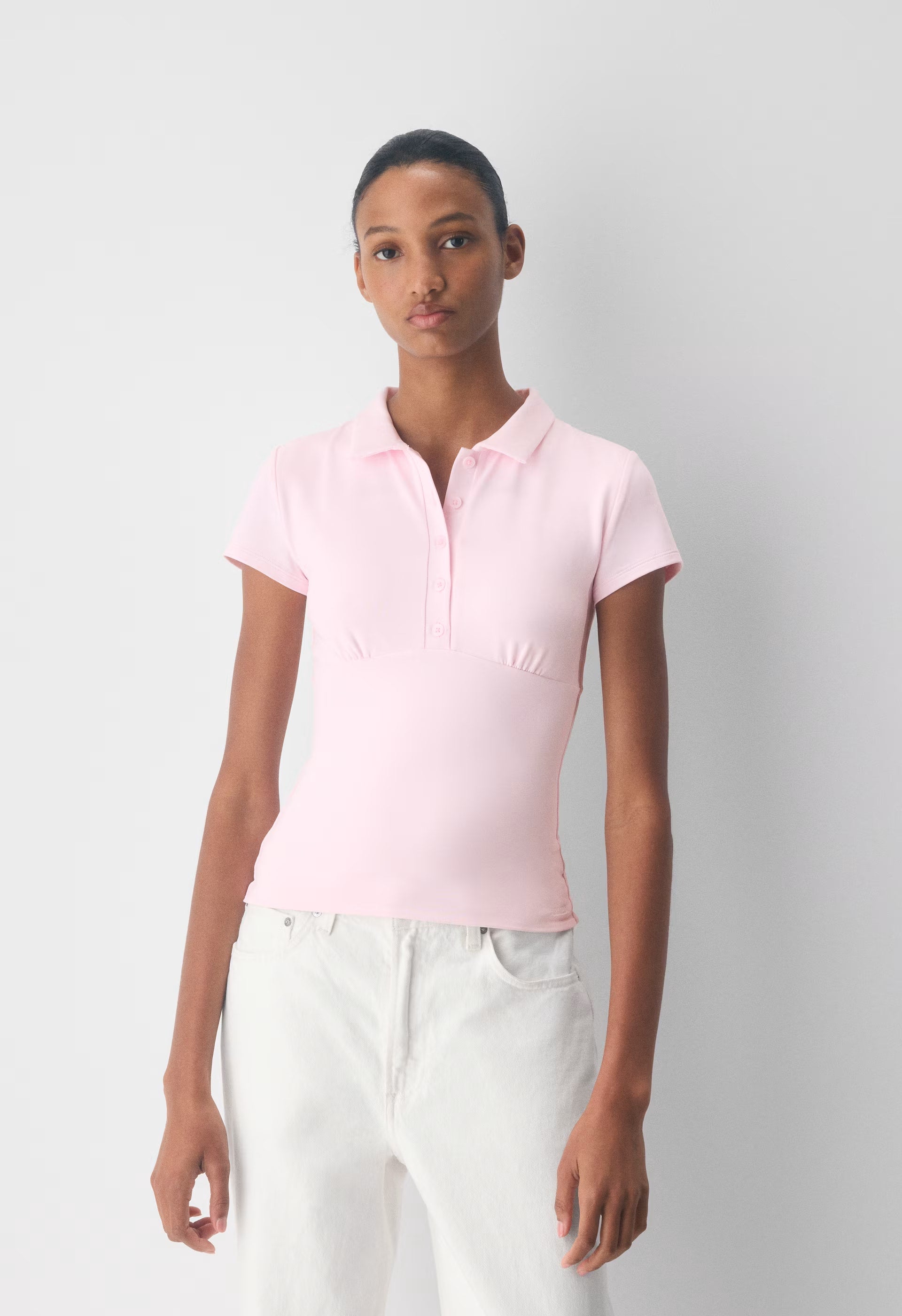 Original Contour Flyer Polo T-Shirt - MILKSHAKE PINK