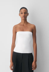 Casual Contour Hi-Hip Tube Top - WHITE