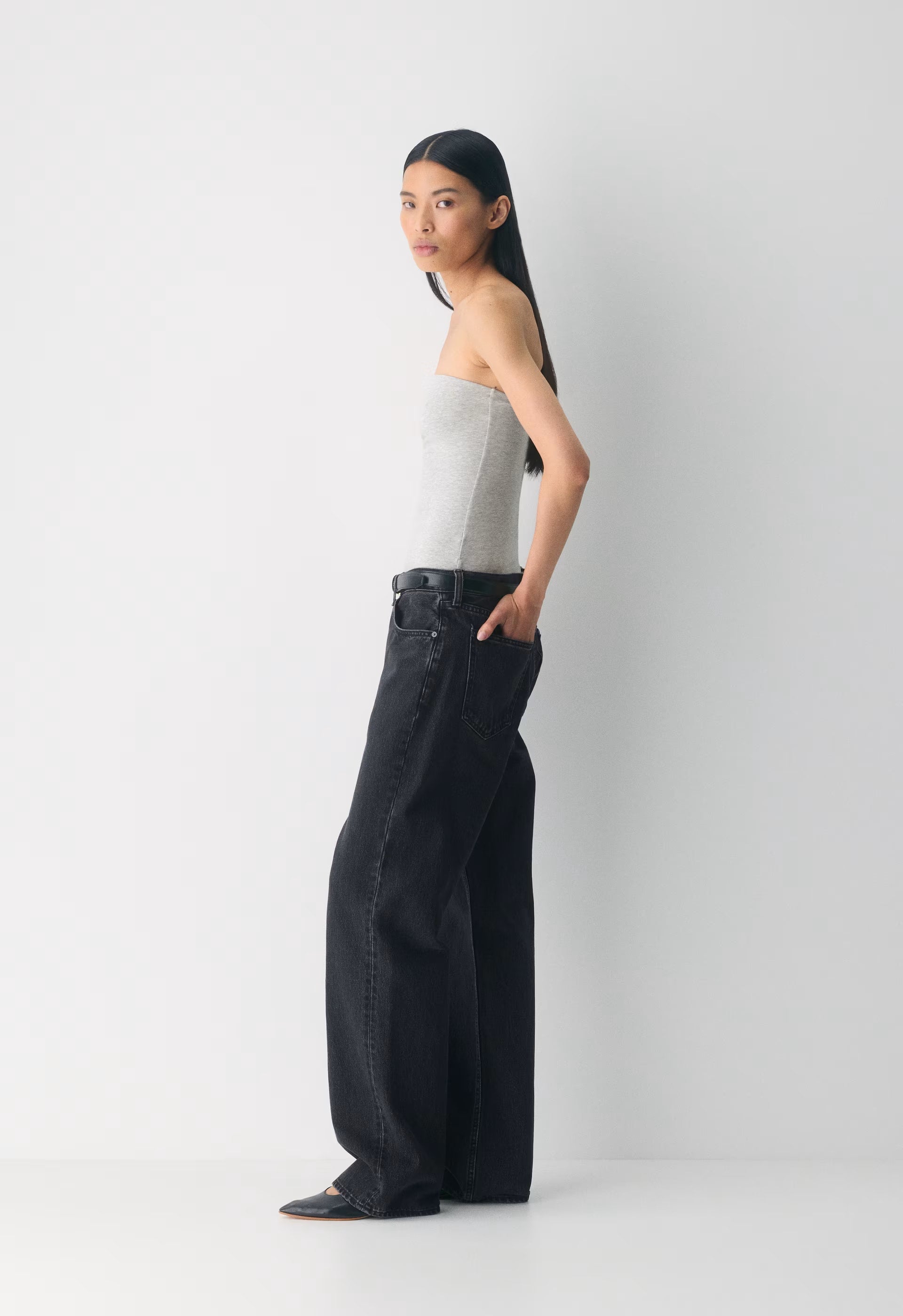 Casual Contour Hi-Hip Tube Top - HEATHER CHROME