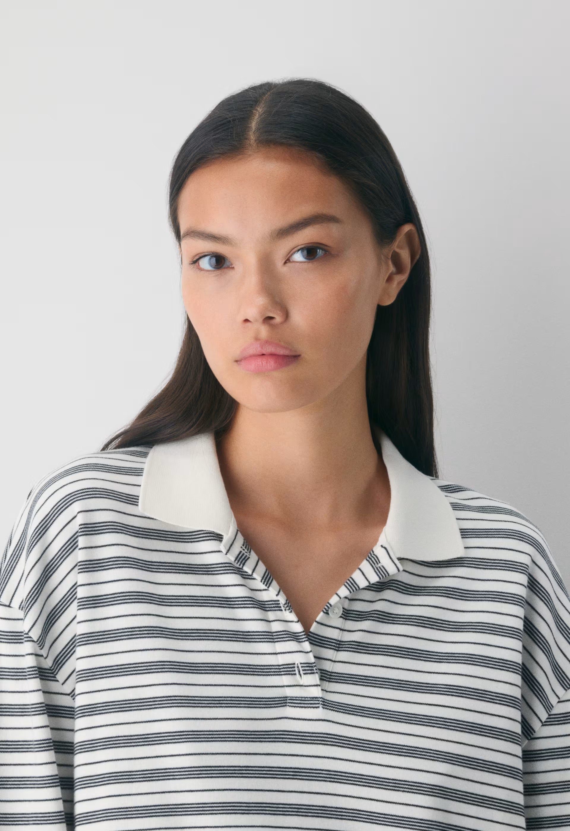 InterLock Cotton Eton Longsleeve - LIGHT BIRCH/BLACK