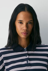 InterLock Cotton Eton Longsleeve - DRK NGT NVY/VLL PNK