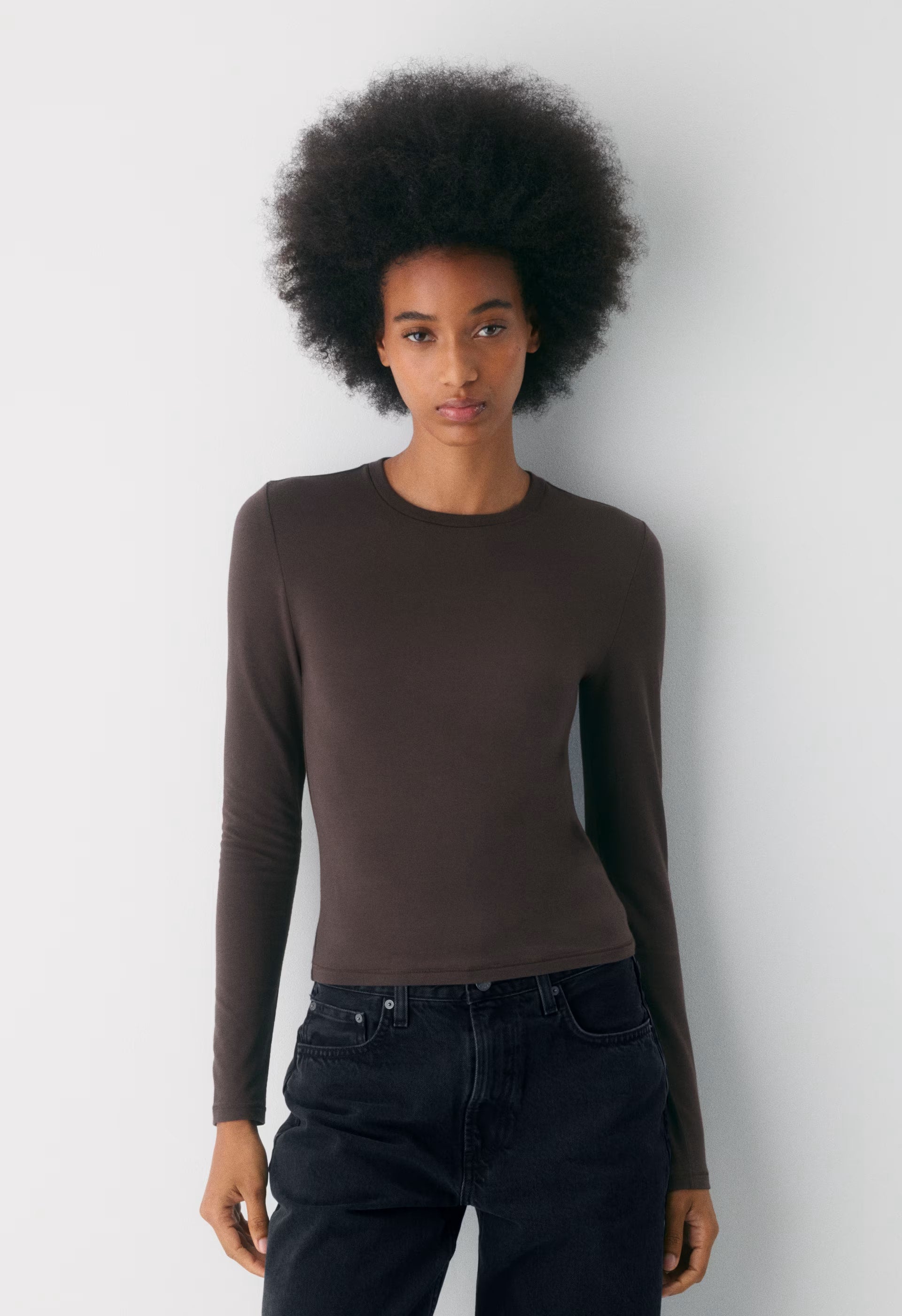 HomeStretch™ Smooth Solo Longsleeve - RICH MOCHA BROWN