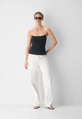 Original Contour Swoop Cami Tank - BLACK/WHITE