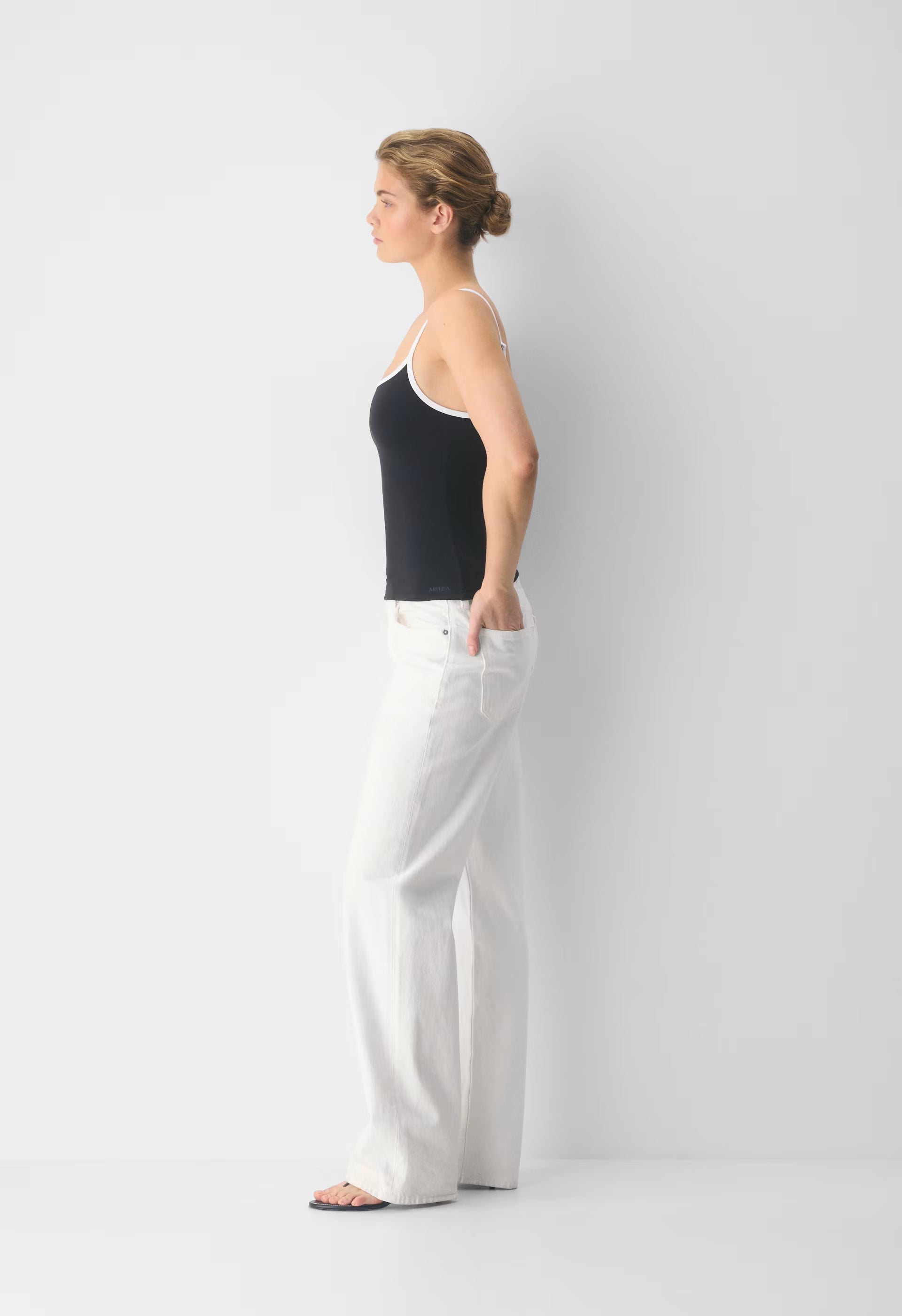 Original Contour Swoop Cami Tank - BLACK/WHITE