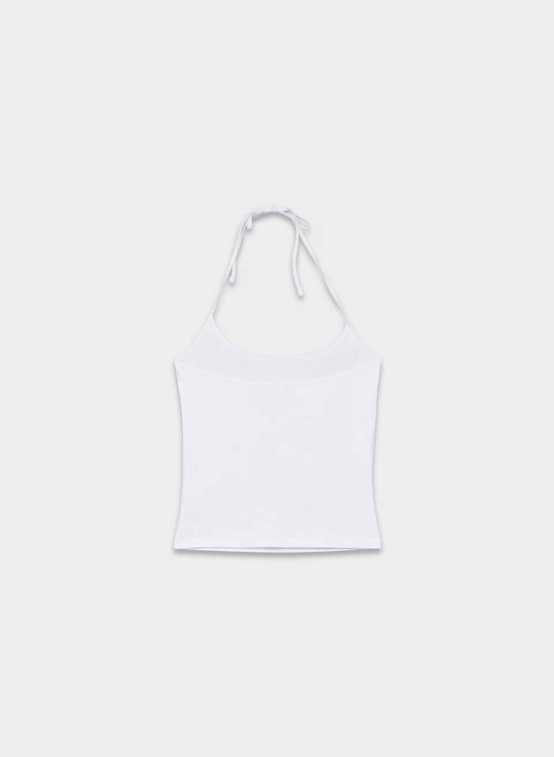 HomeStretch™ Smooth Deejay Halter Top - WHITE