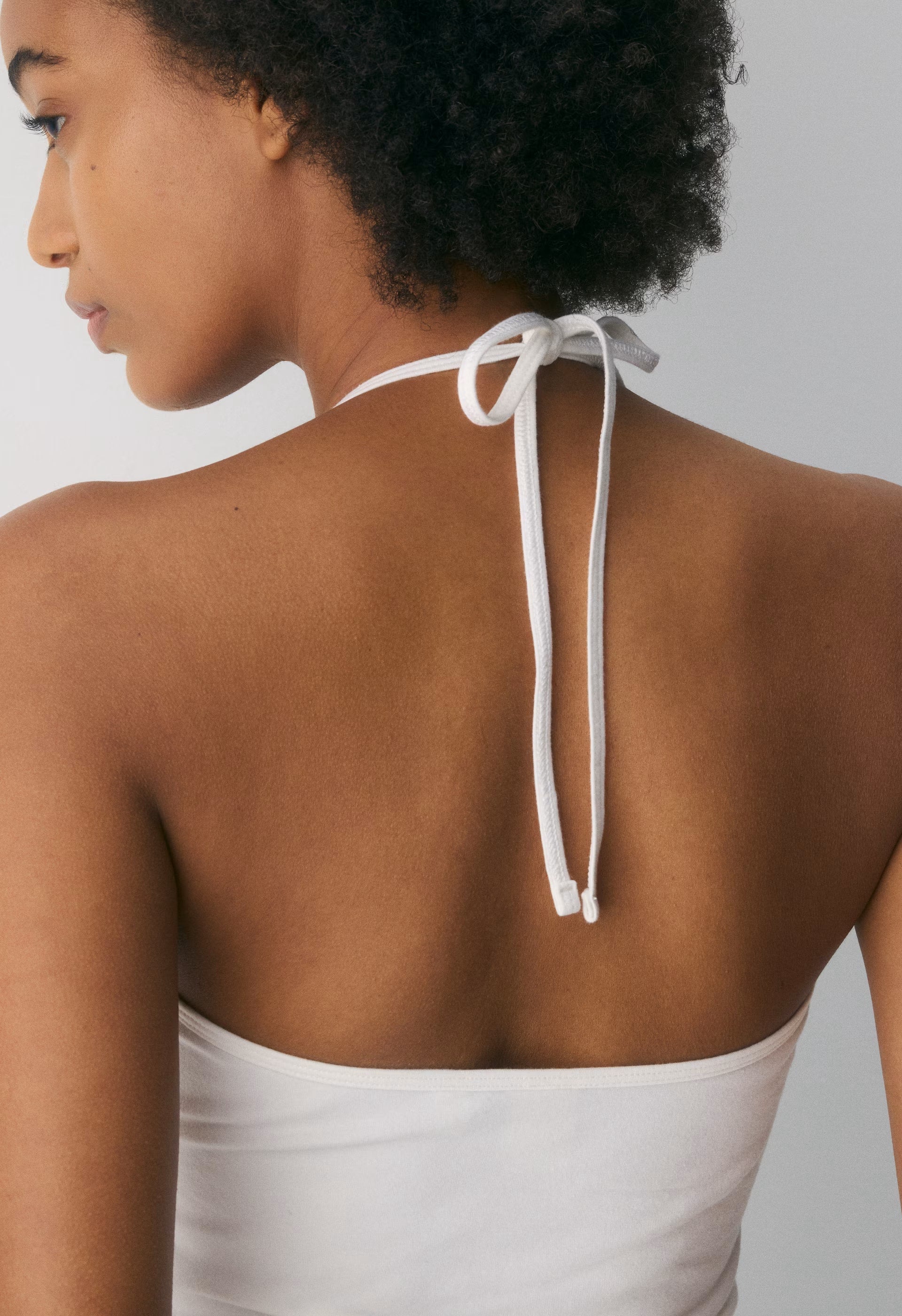 HomeStretch™ Smooth Deejay Halter Top - WHITE