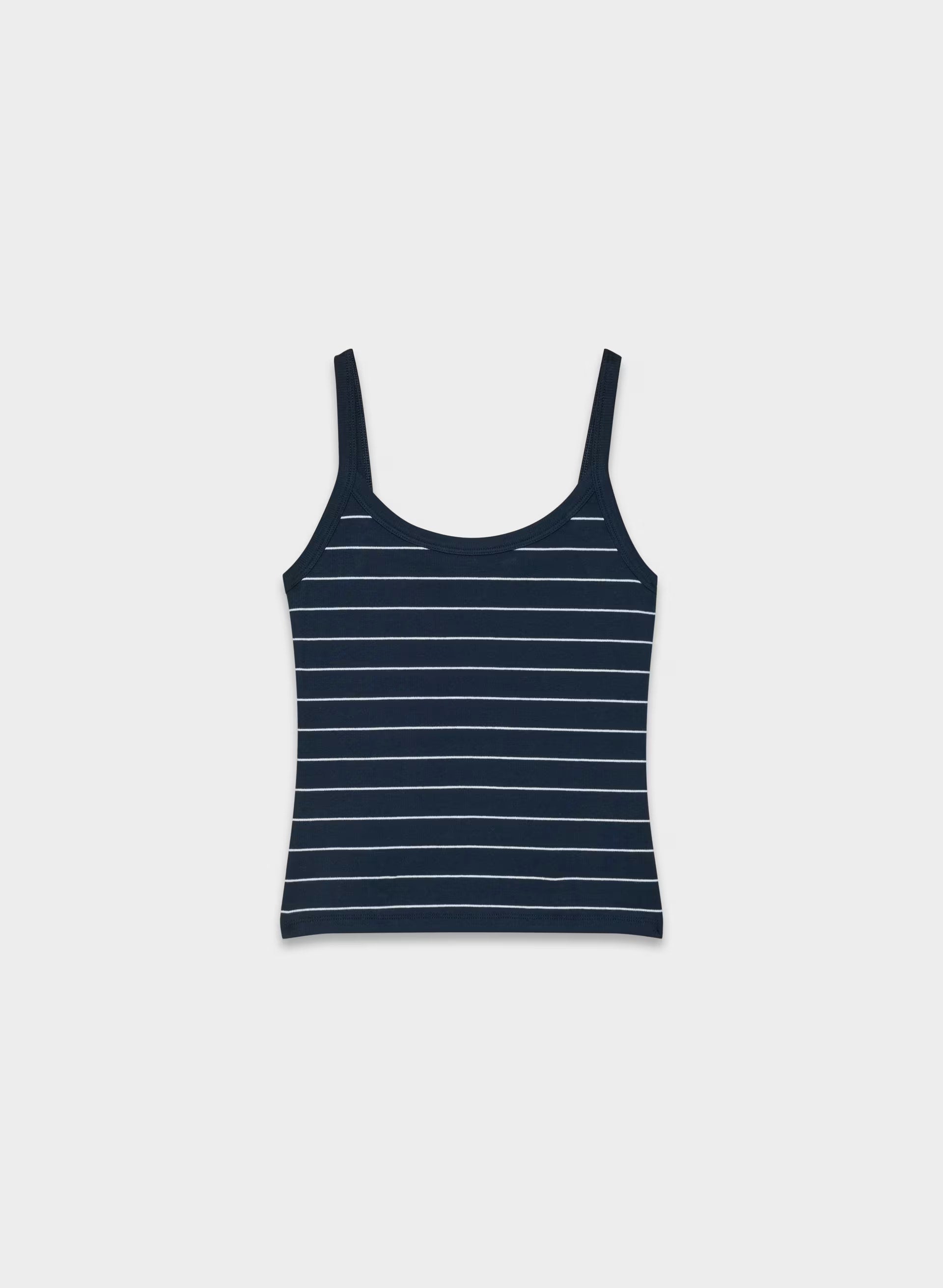 HomeStretch™ Rib Spectrum Cami Tank - ADMIRAL/WHITE