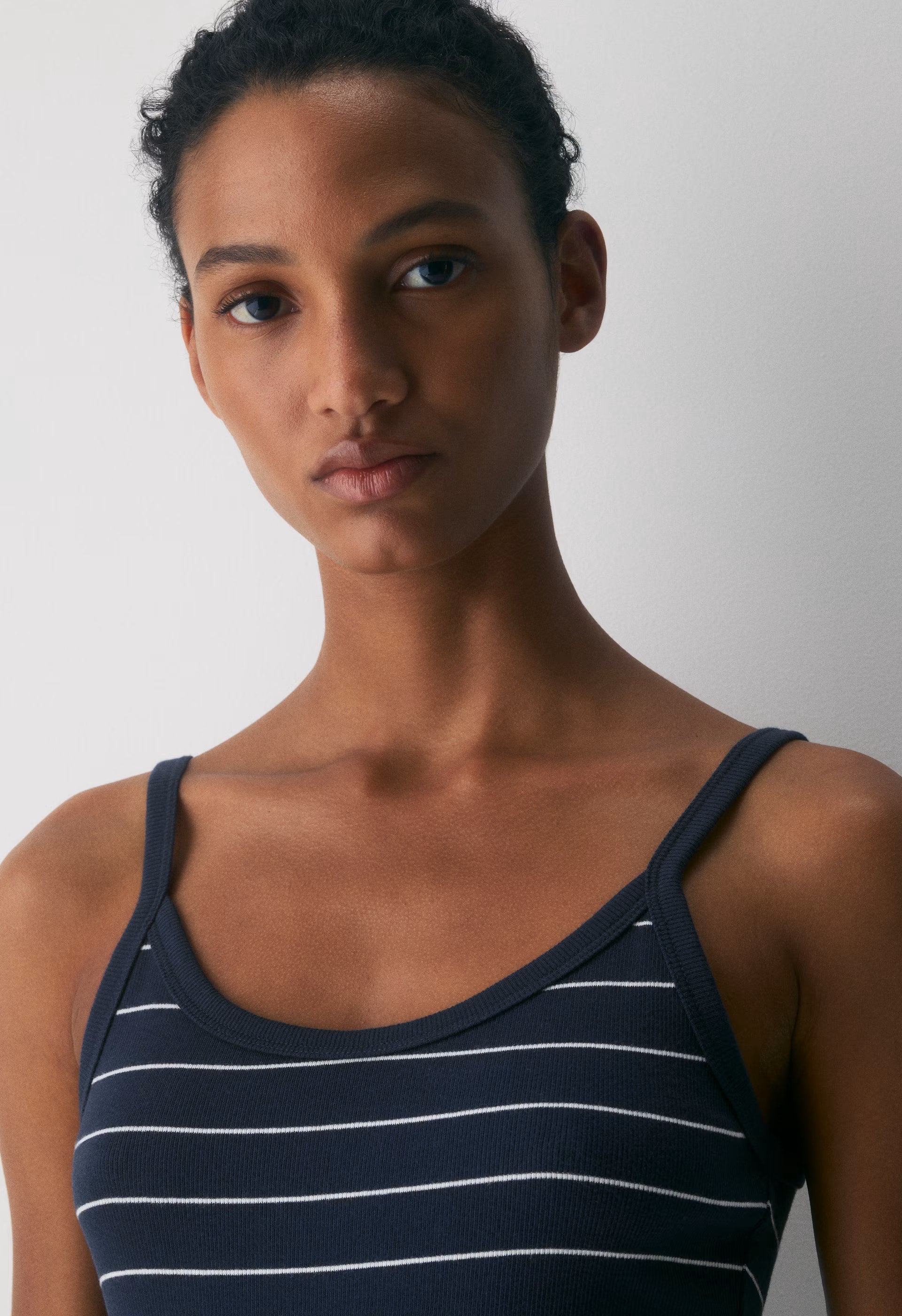 HomeStretch™ Rib Spectrum Cami Tank - ADMIRAL/WHITE