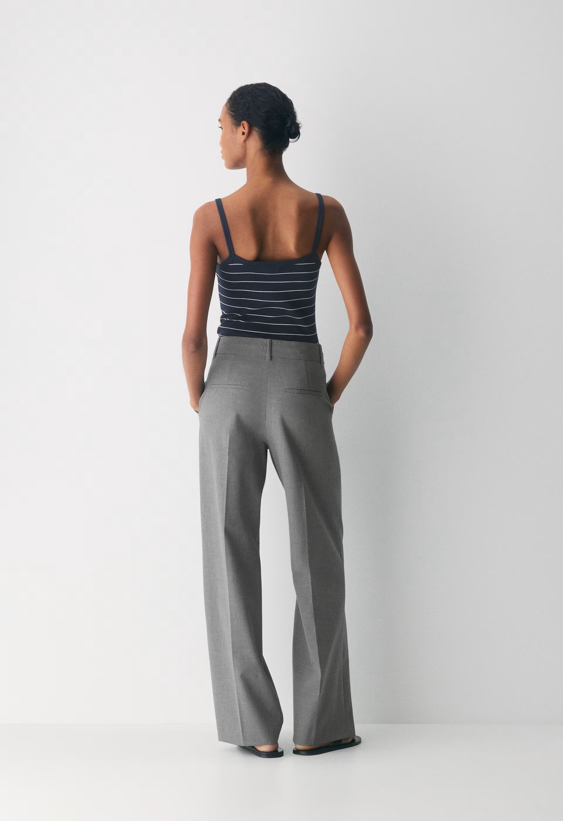 HomeStretch™ Rib Spectrum Cami Tank - ADMIRAL/WHITE