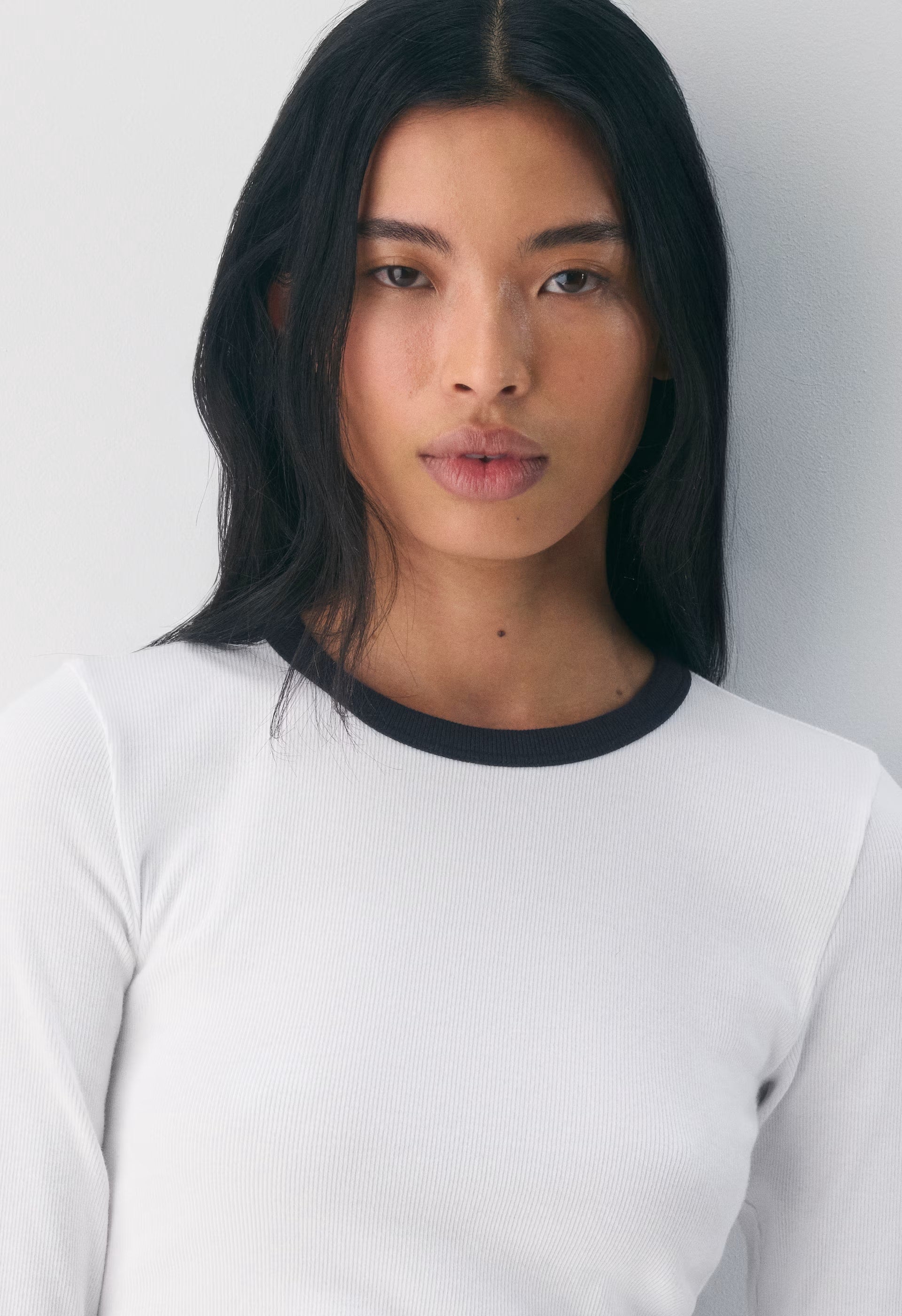 HomeStretch™ Rib Solo Longsleeve - WHITE/ ADMIRAL