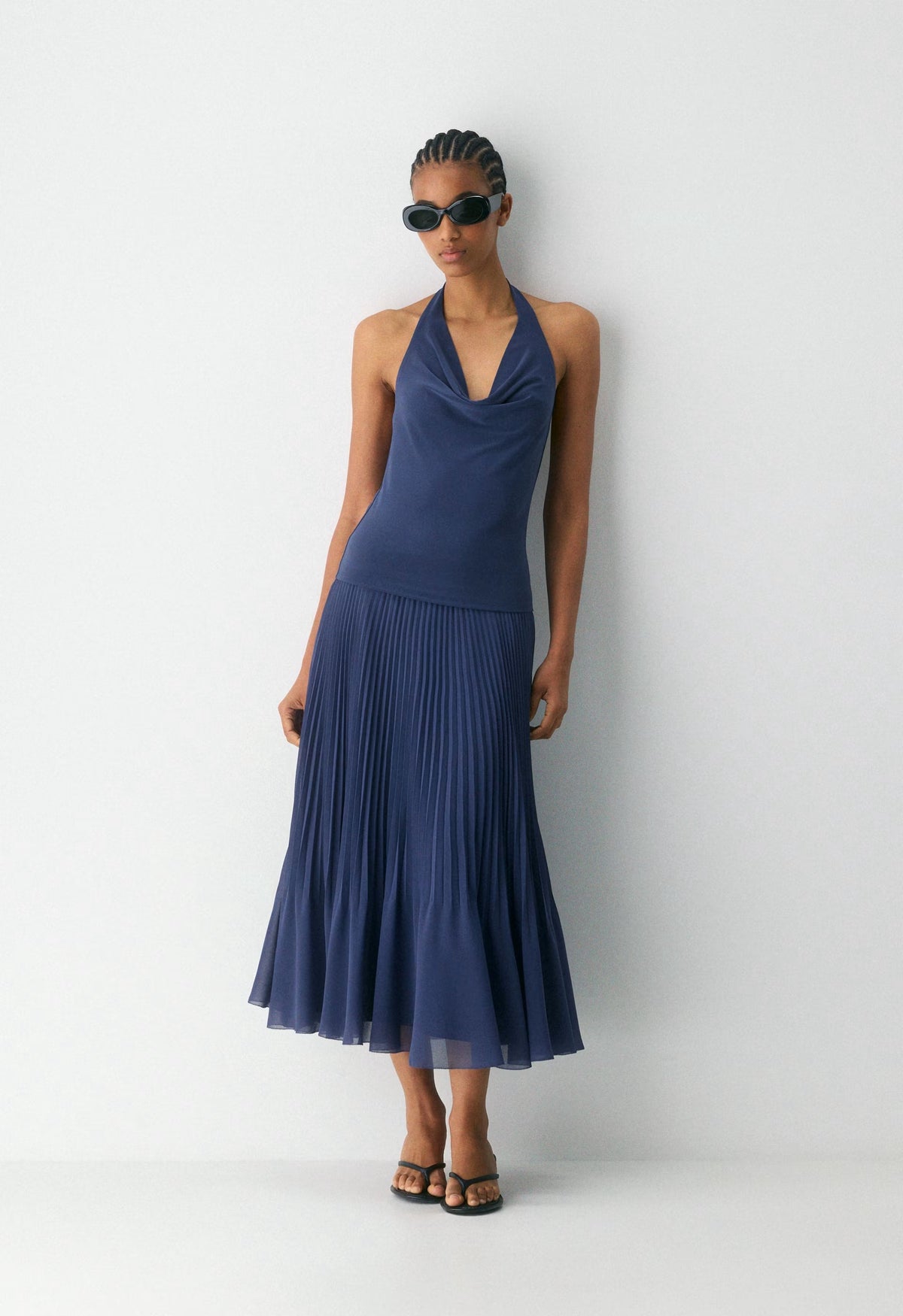 Smooth Matter™ Tableau Halter Top - HARBOUR NAVY