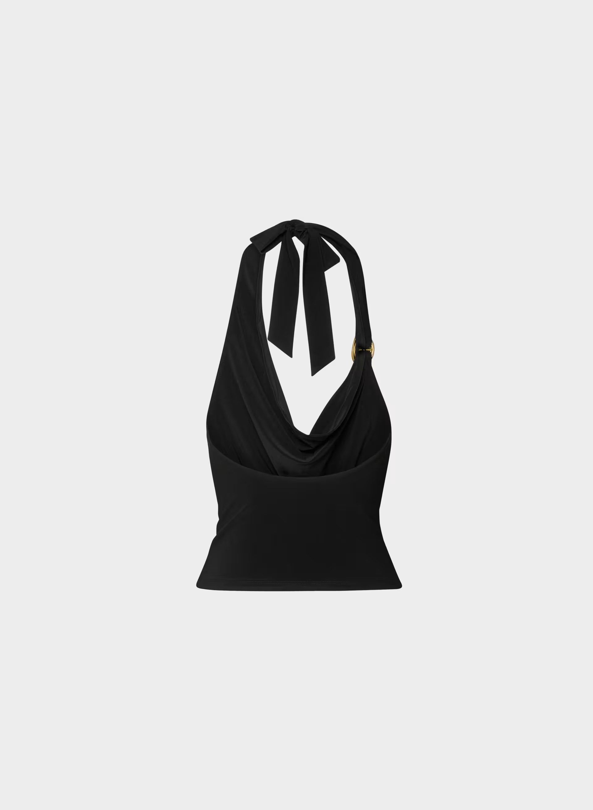 Smooth Matter™ Decanter Halter Top - BLACK/GOLD
