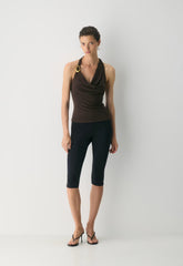 Smooth Matter™ Decanter Halter Top - RCH MC BRN /GOLD