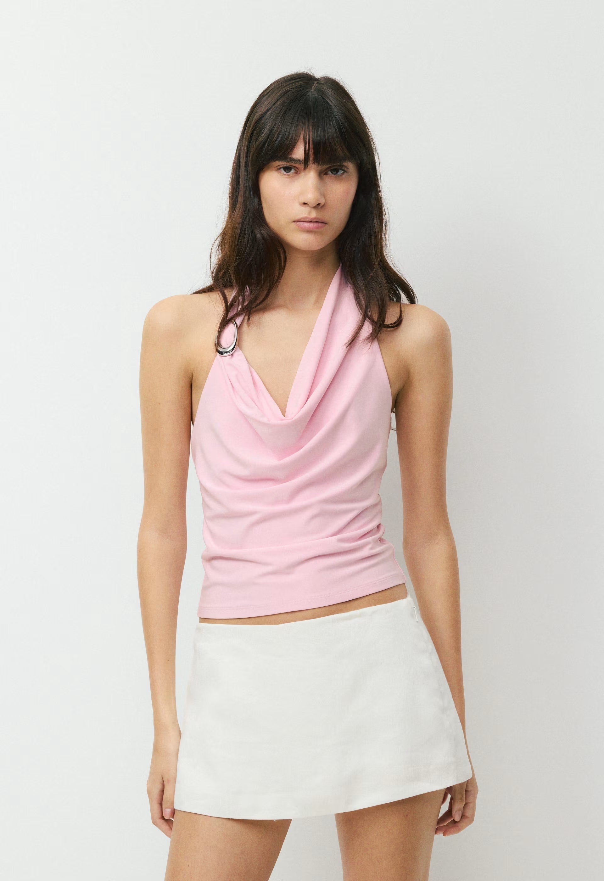 Smooth Matter™ Decanter Halter Top - MILKSHAKE PINK/SILVER